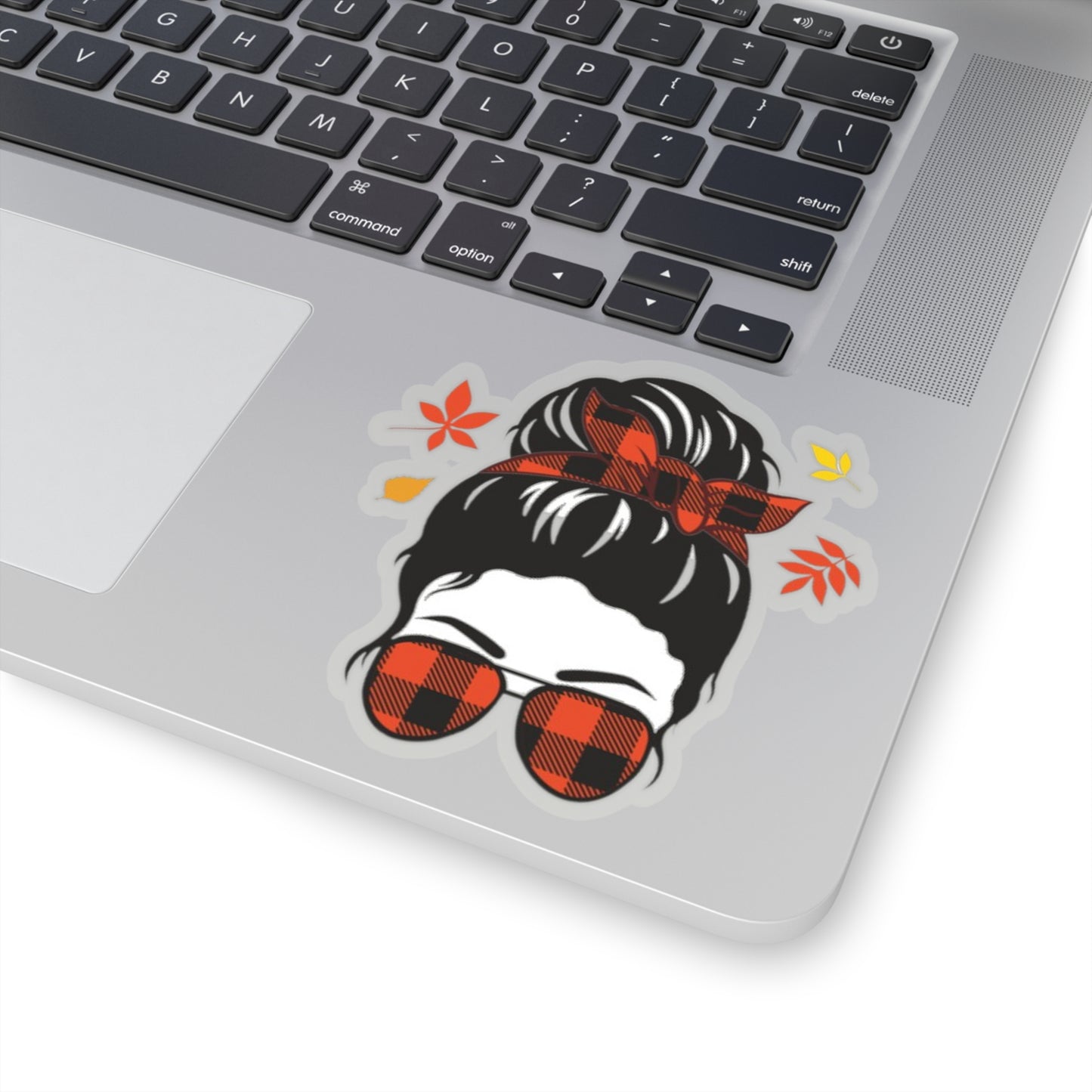 Fall Messy Bun Indoor Vinyl Sticker