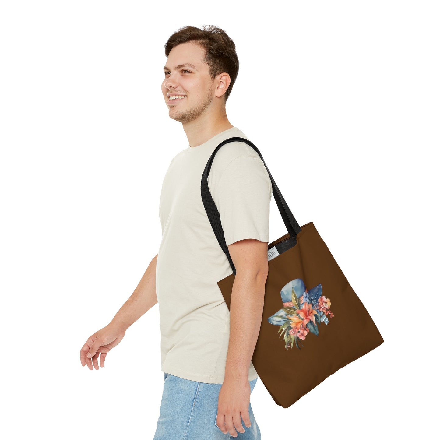 Hat and Flowers Tote Bag