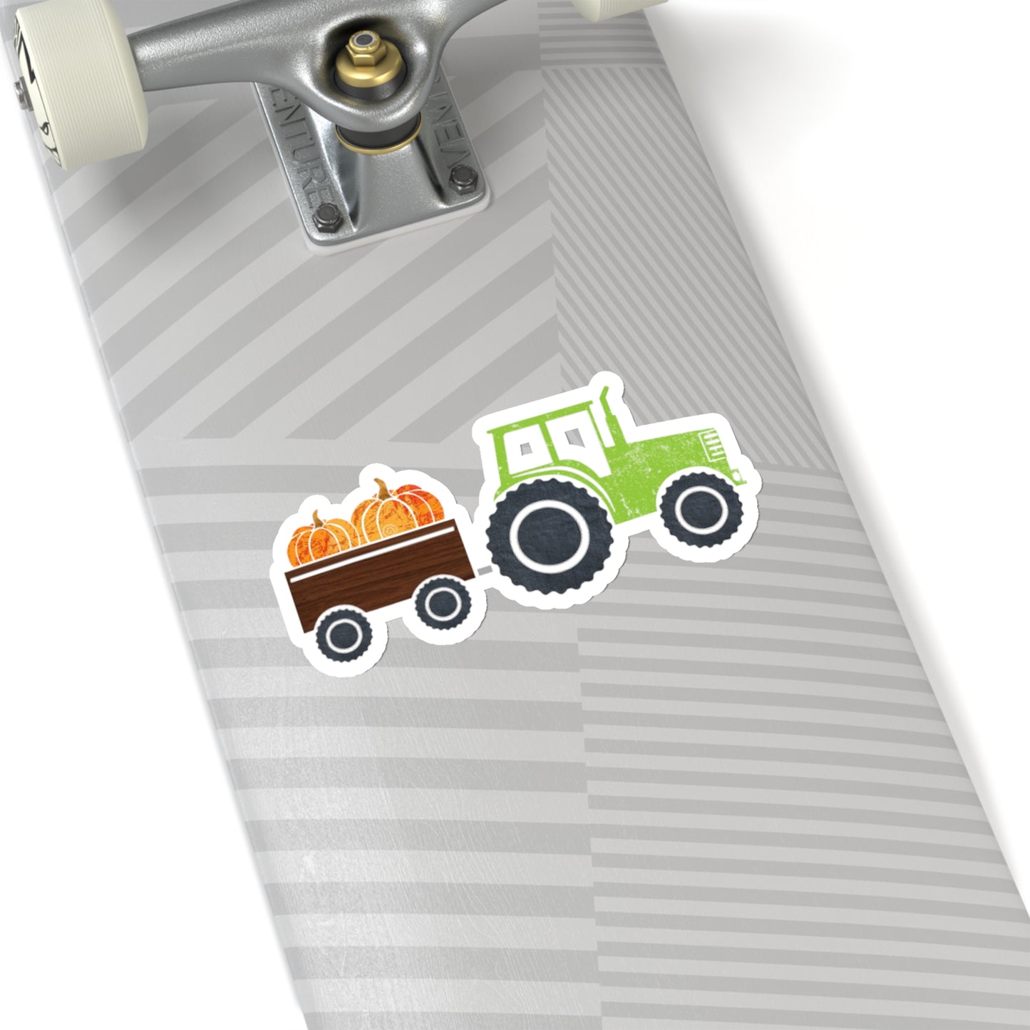 Tractor and Pumpkins Indoor Vinyl Sticker