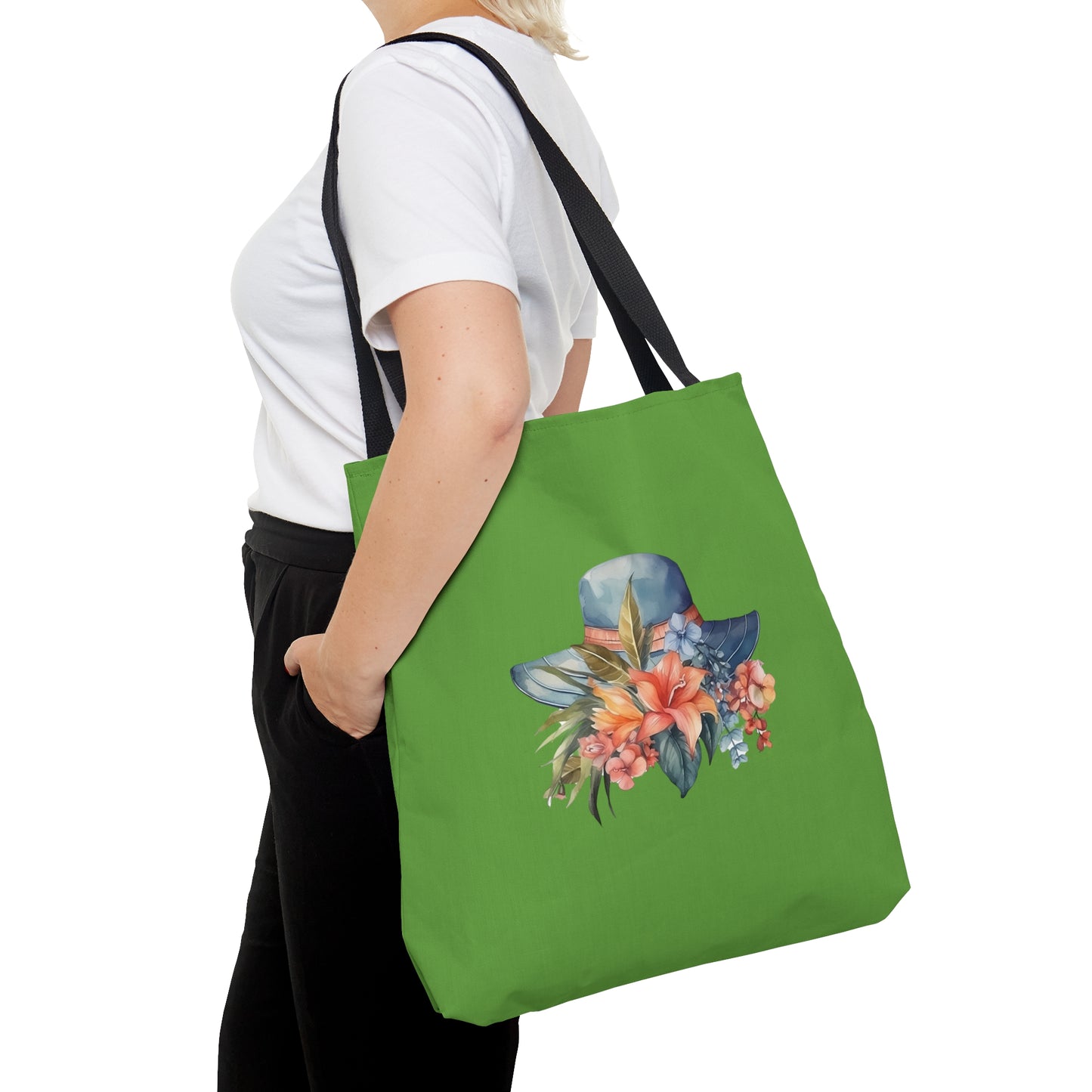 Hat and Flowers Tote Bag