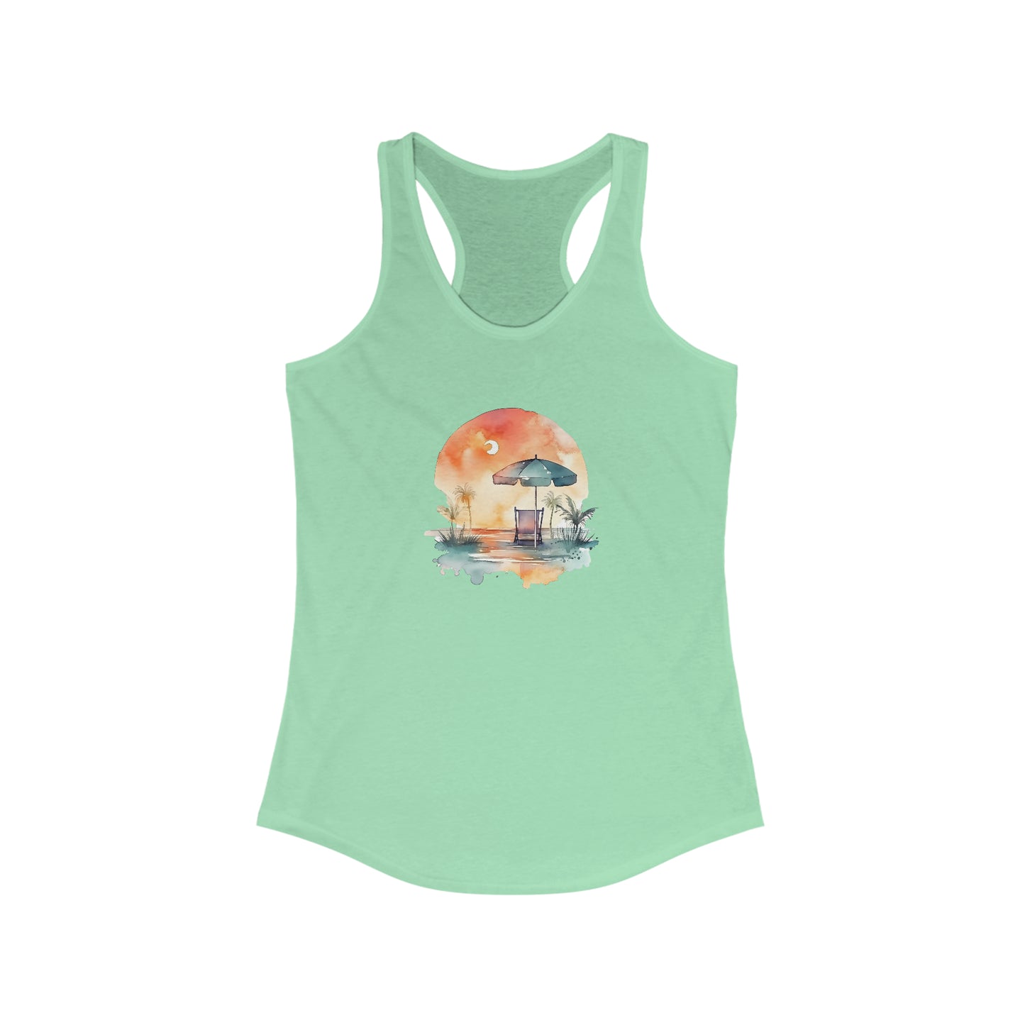 Beach Chair with Umbrella Racerback Tank