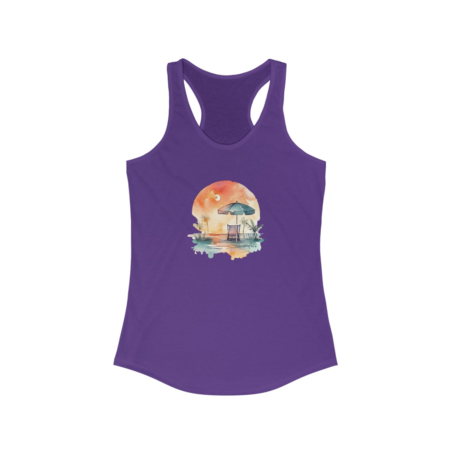 Beach Chair with Umbrella Racerback Tank