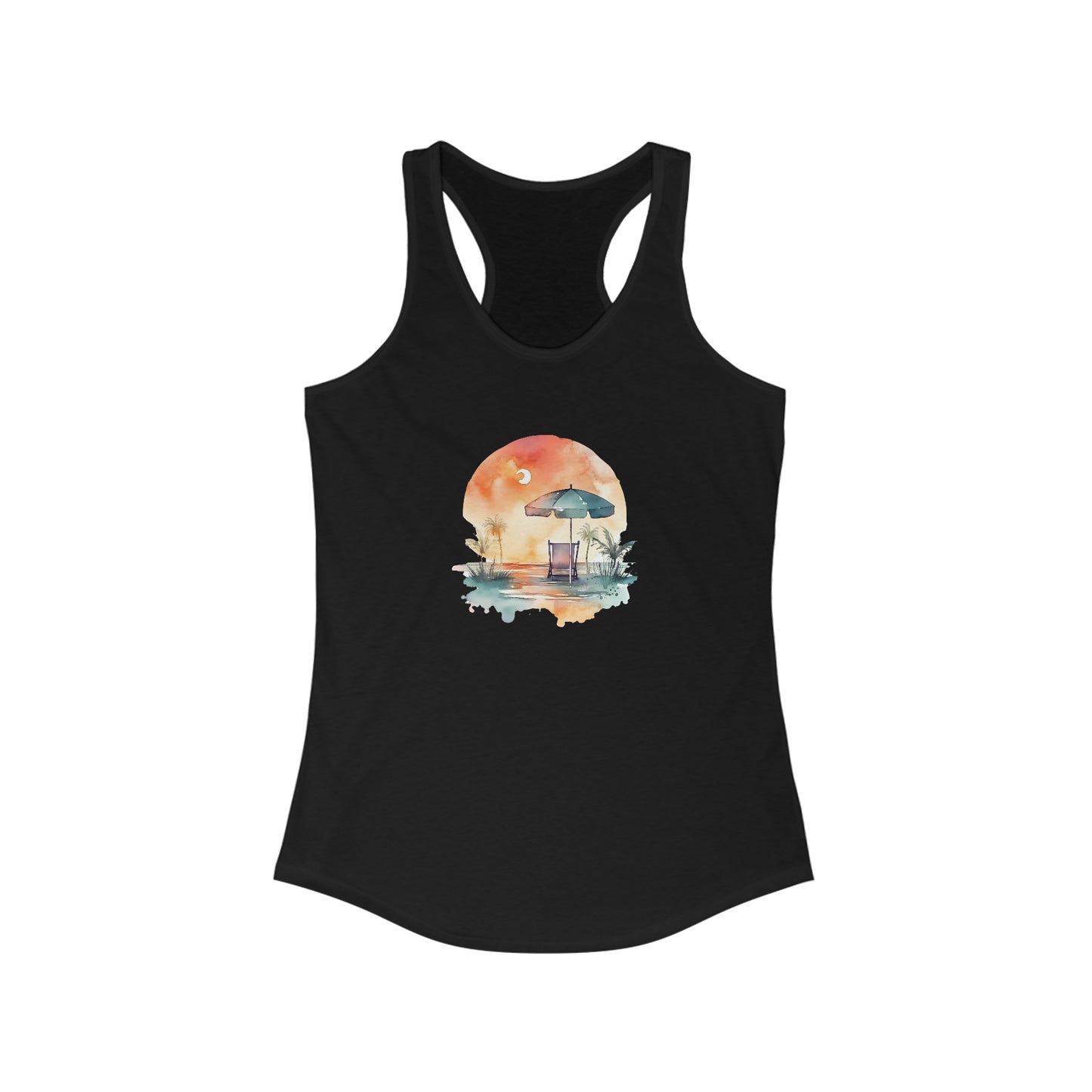 Beach Chair with Umbrella Racerback Tank