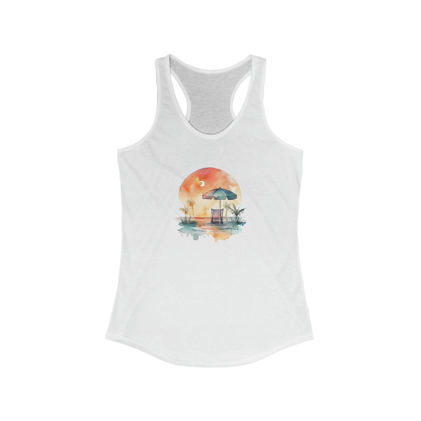 Beach Chair with Umbrella Racerback Tank