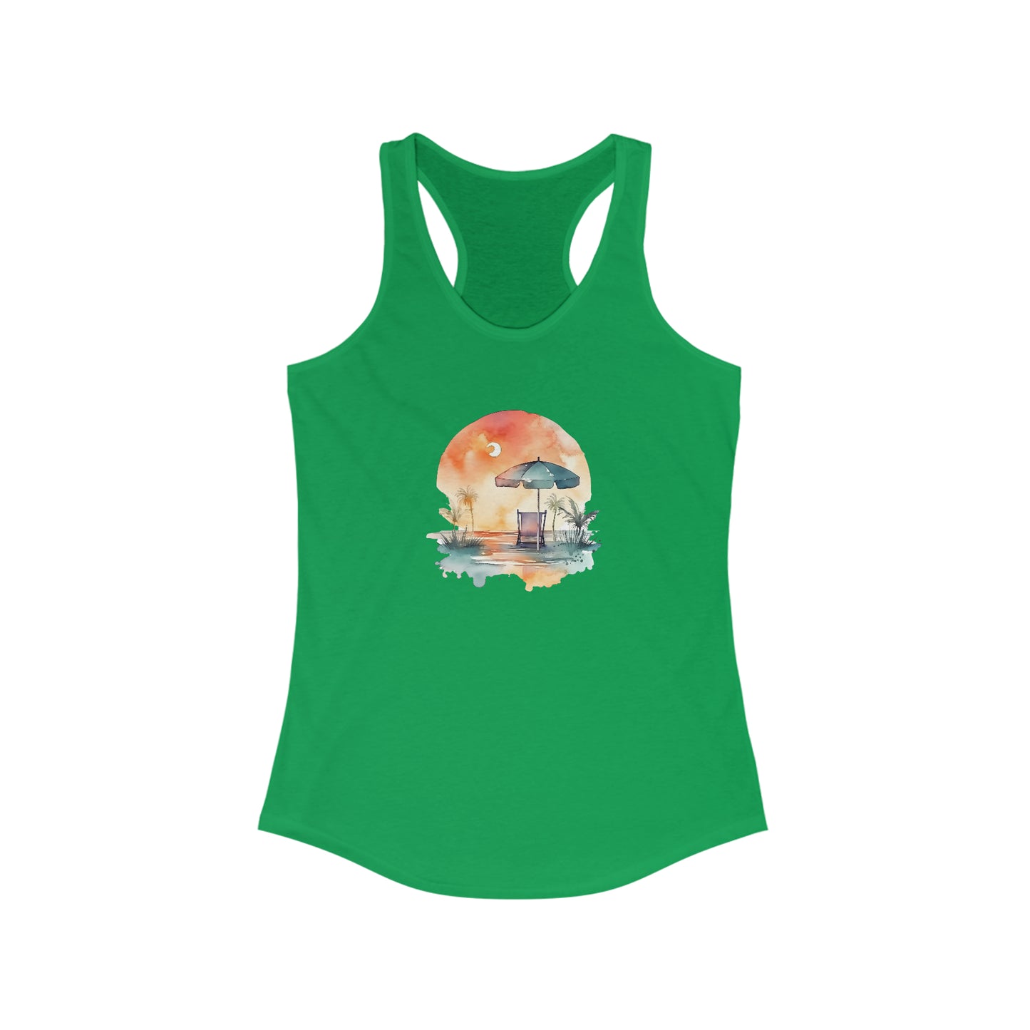 Beach Chair with Umbrella Racerback Tank