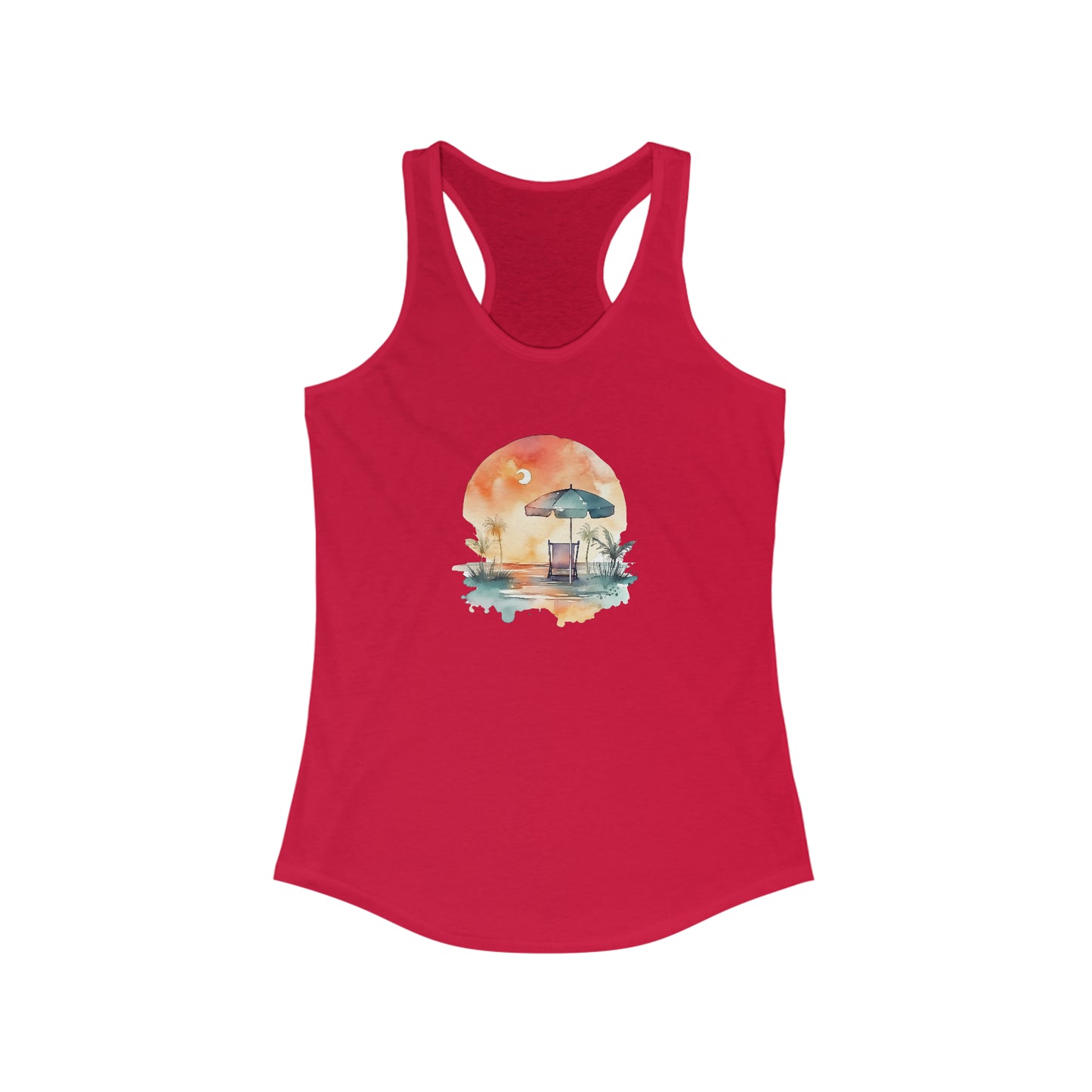 Beach Chair with Umbrella Racerback Tank