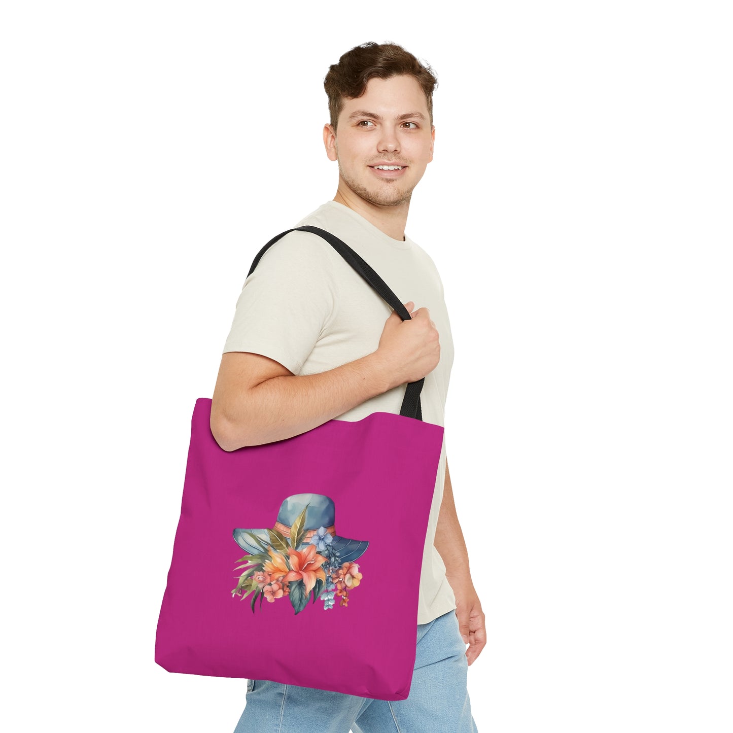 Hat and Flowers Tote Bag