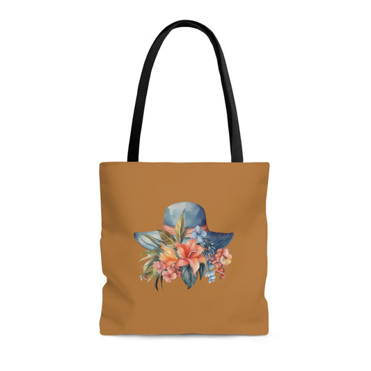 Hat and Flowers Tote Bag