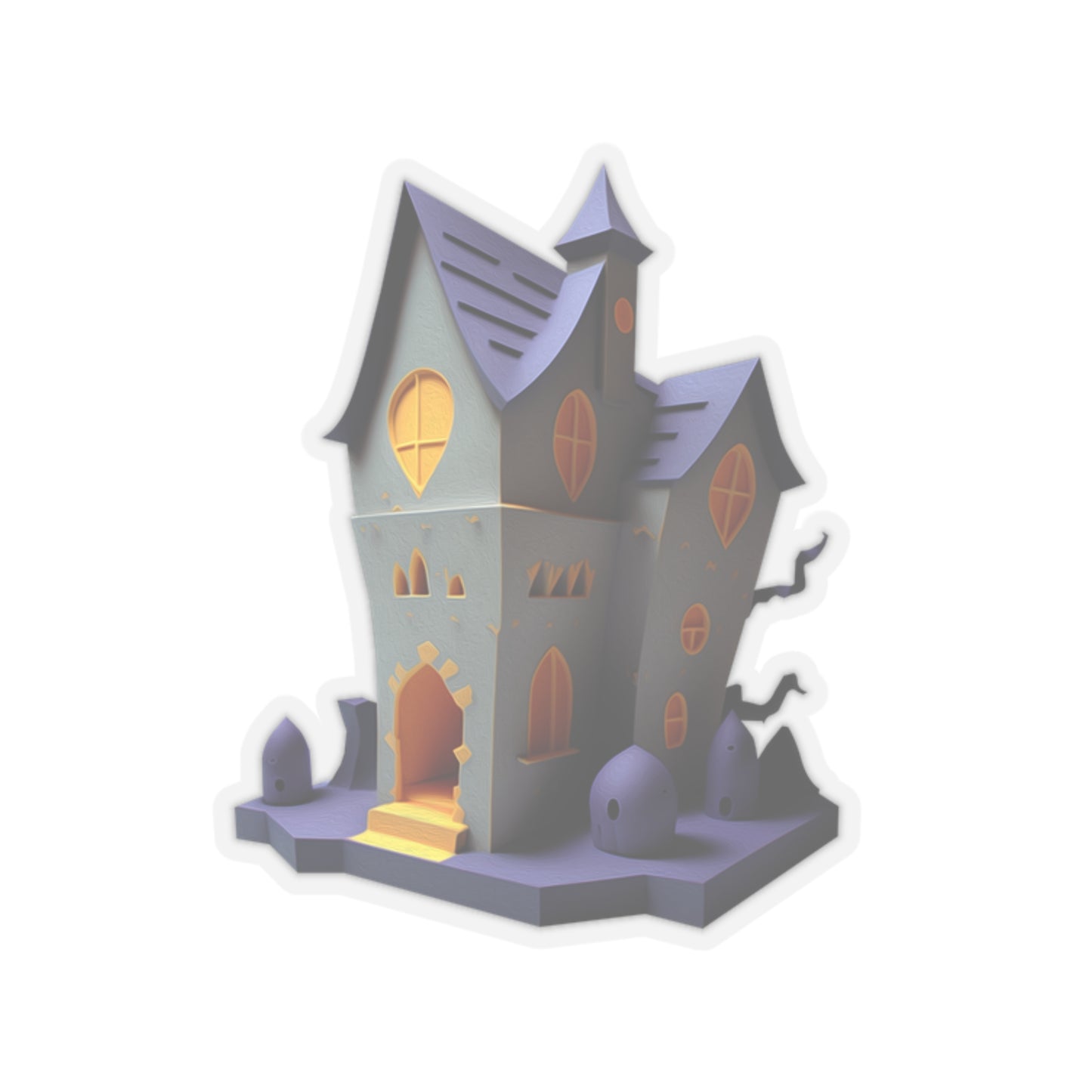 Halloween Haunted House Indoor Vinyl Sticker