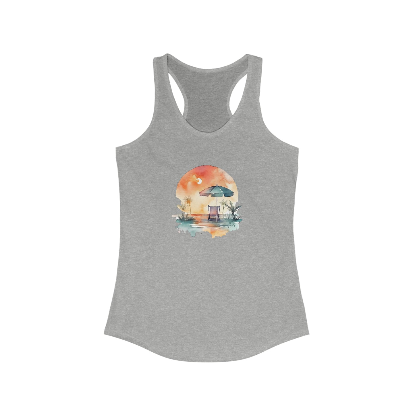 Beach Chair with Umbrella Racerback Tank