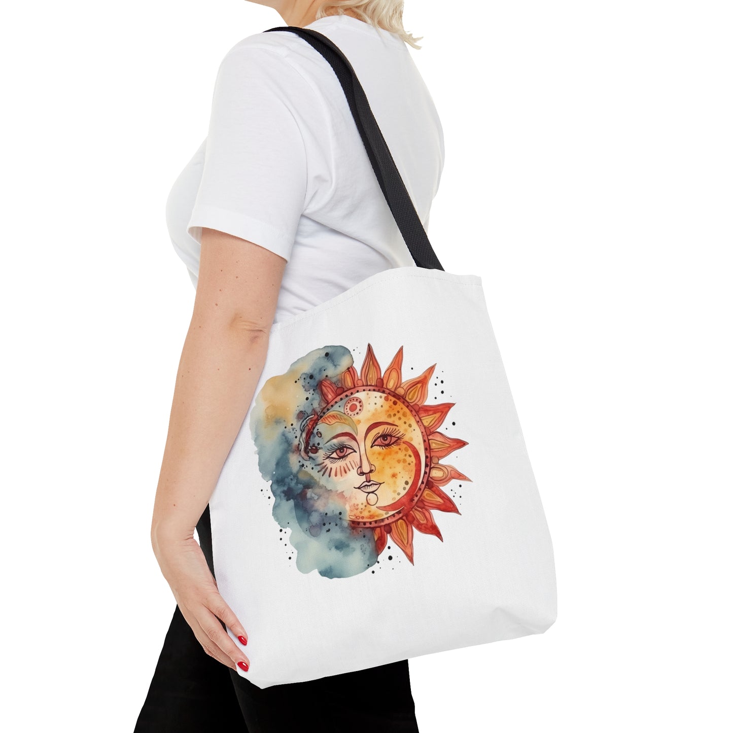 Sun and Watercolor Tote Bag