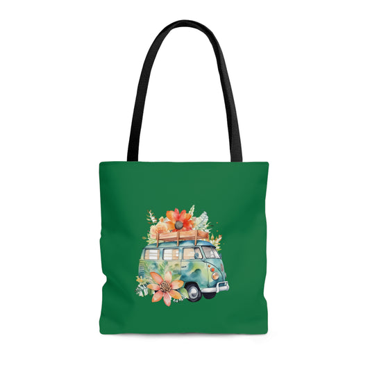 Flowered Bus Tote Bag