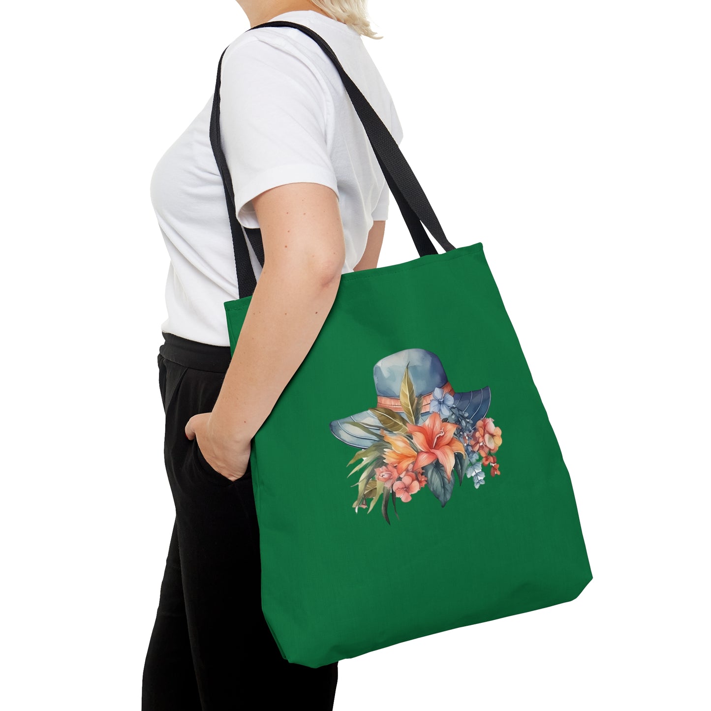 Hat and Flowers Tote Bag