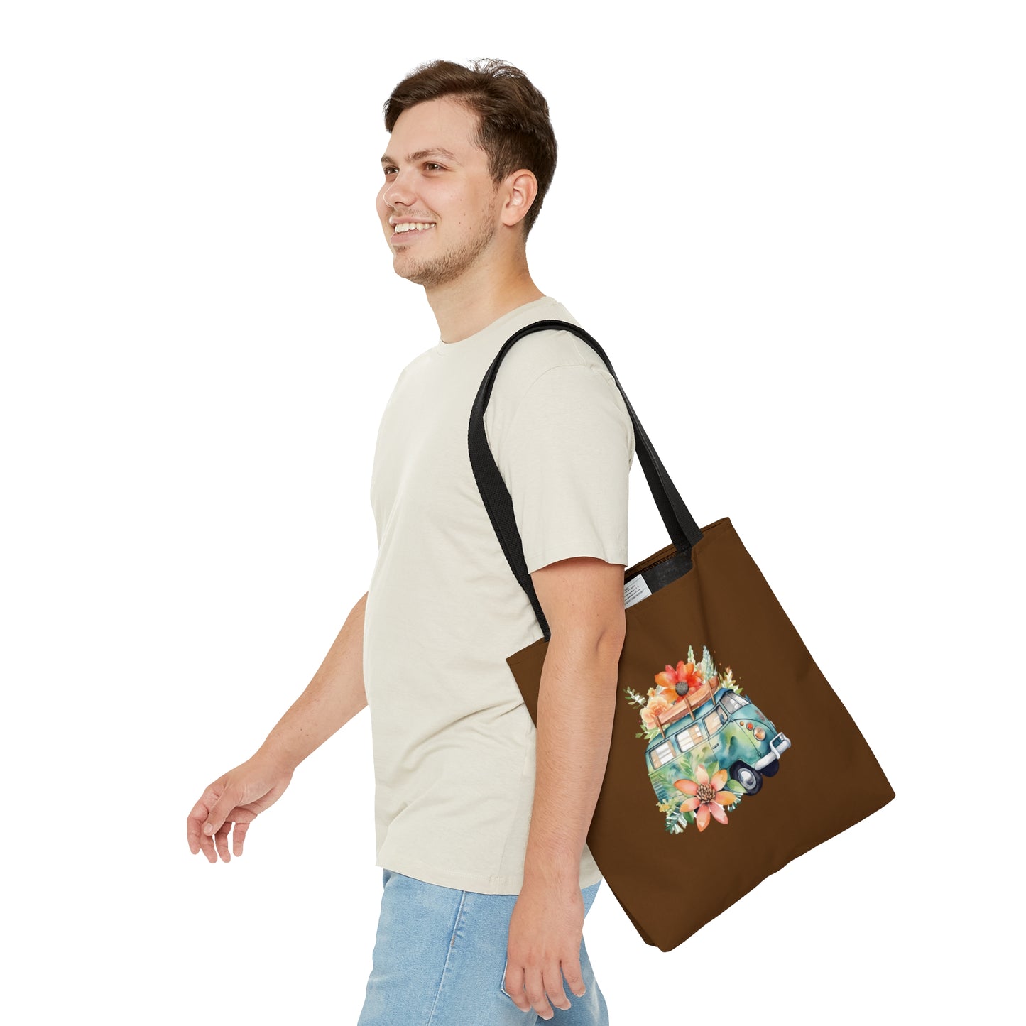 Flowered Bus Tote Bag