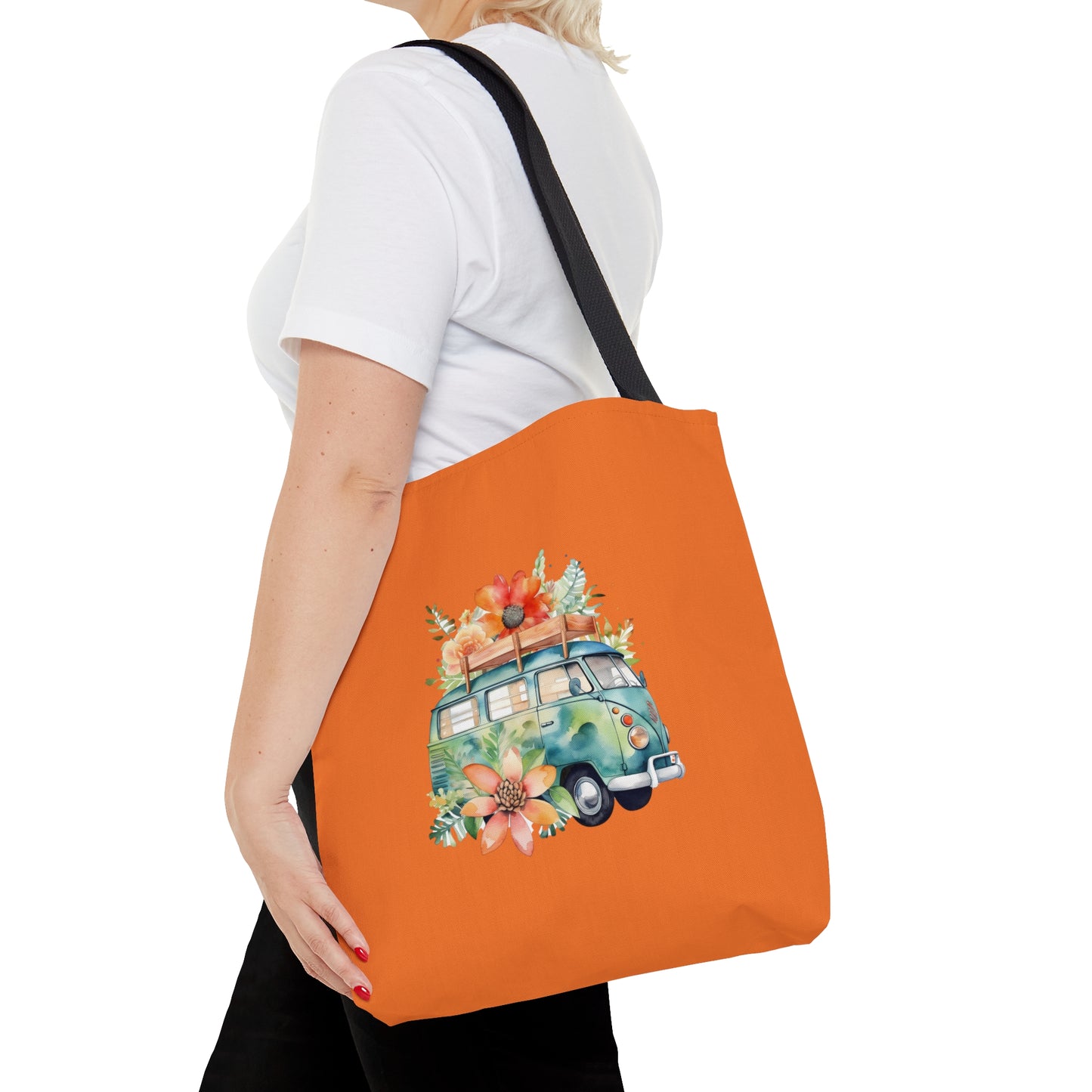 Flowered Bus Tote Bag