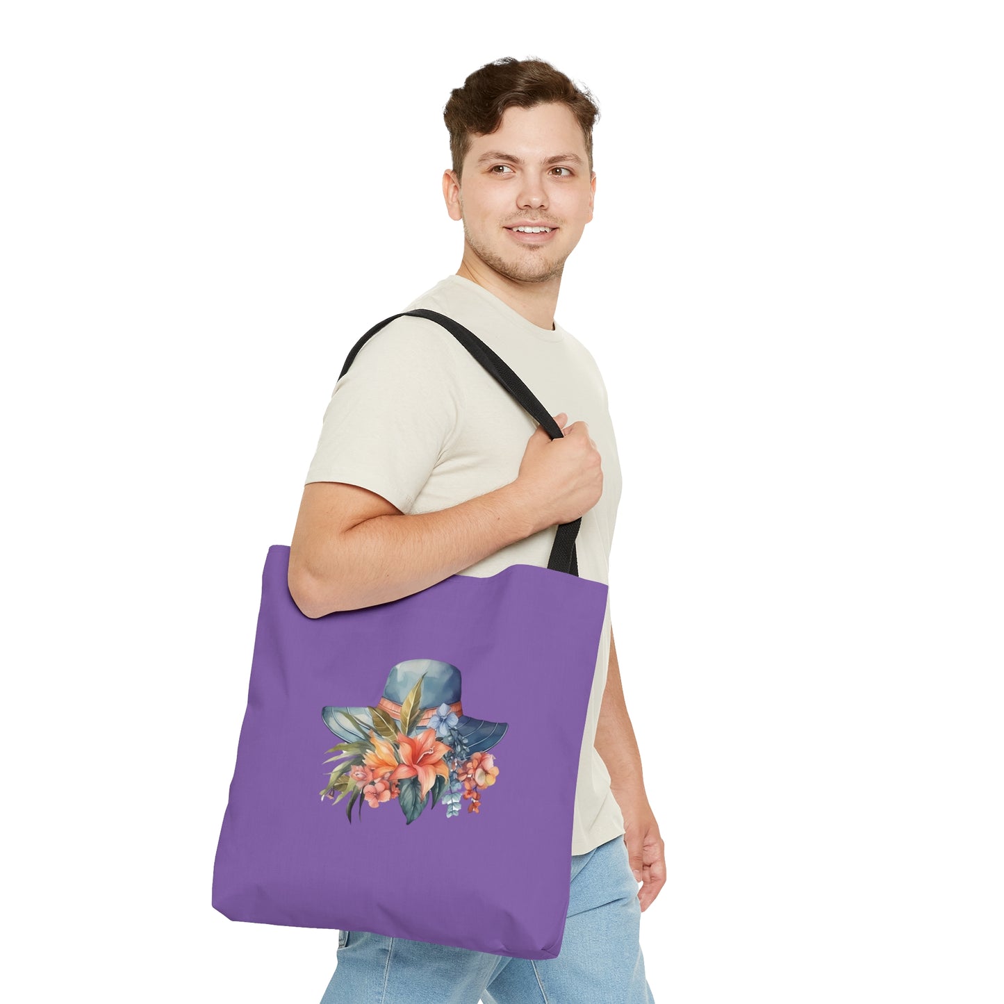 Hat and Flowers Tote Bag