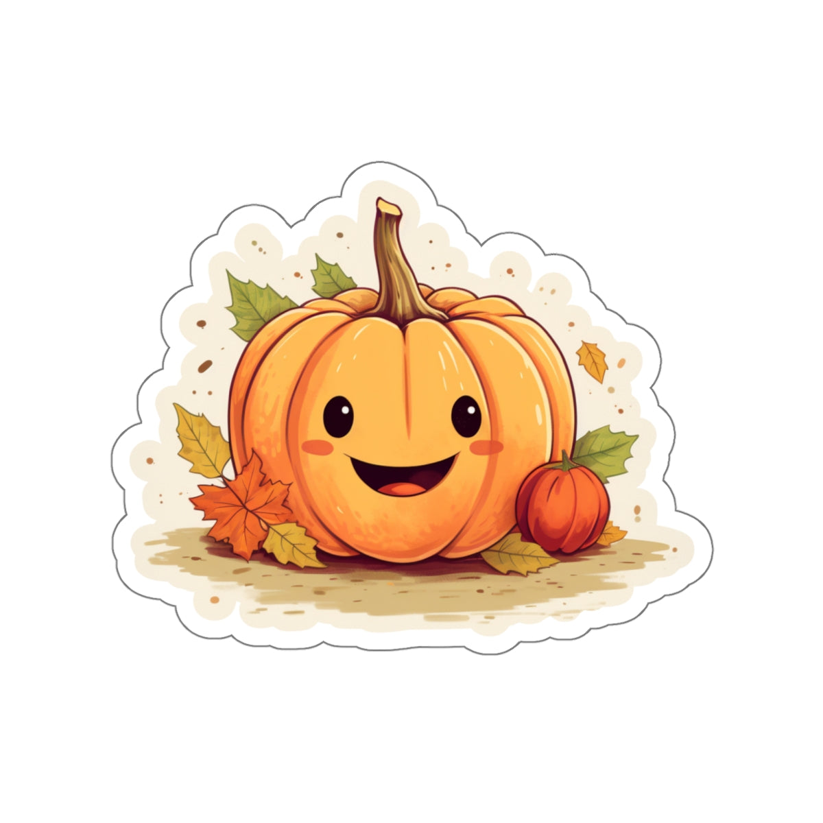 Fall Pumpkin Indoor Vinyl Sticker