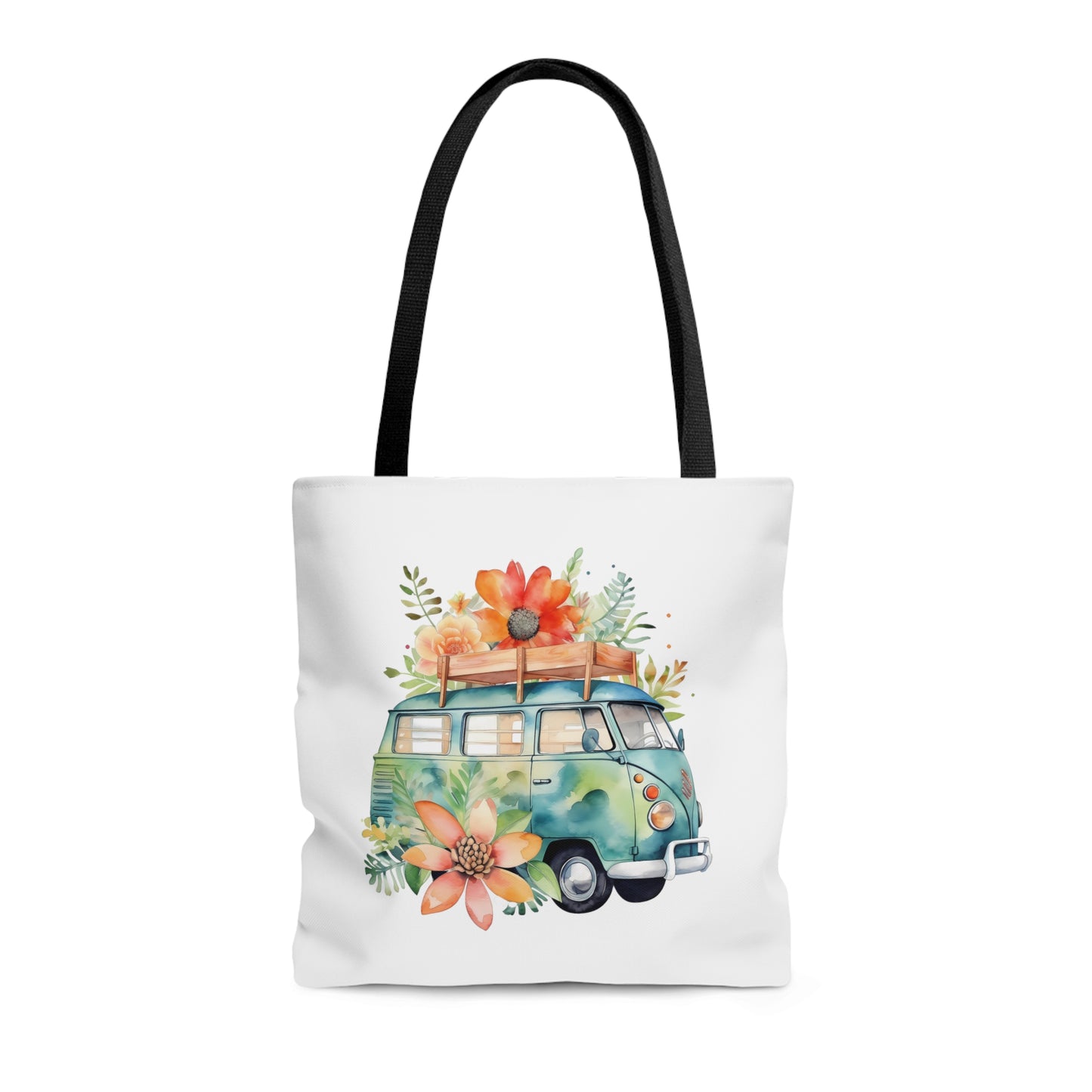 Flowered Bus Tote Bag