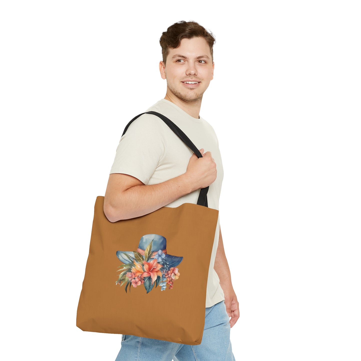 Hat and Flowers Tote Bag