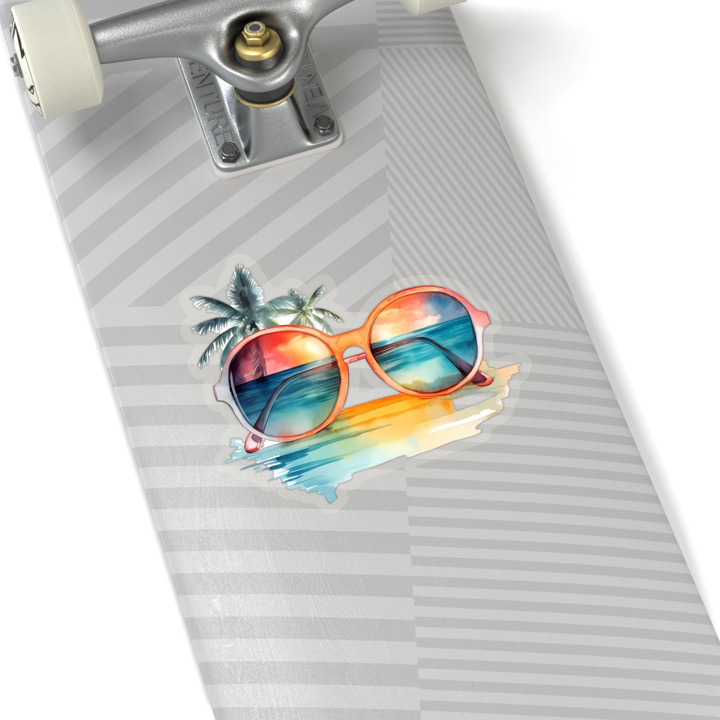 Sunglasses and Palm Trees Indoor Vinyl Sticker