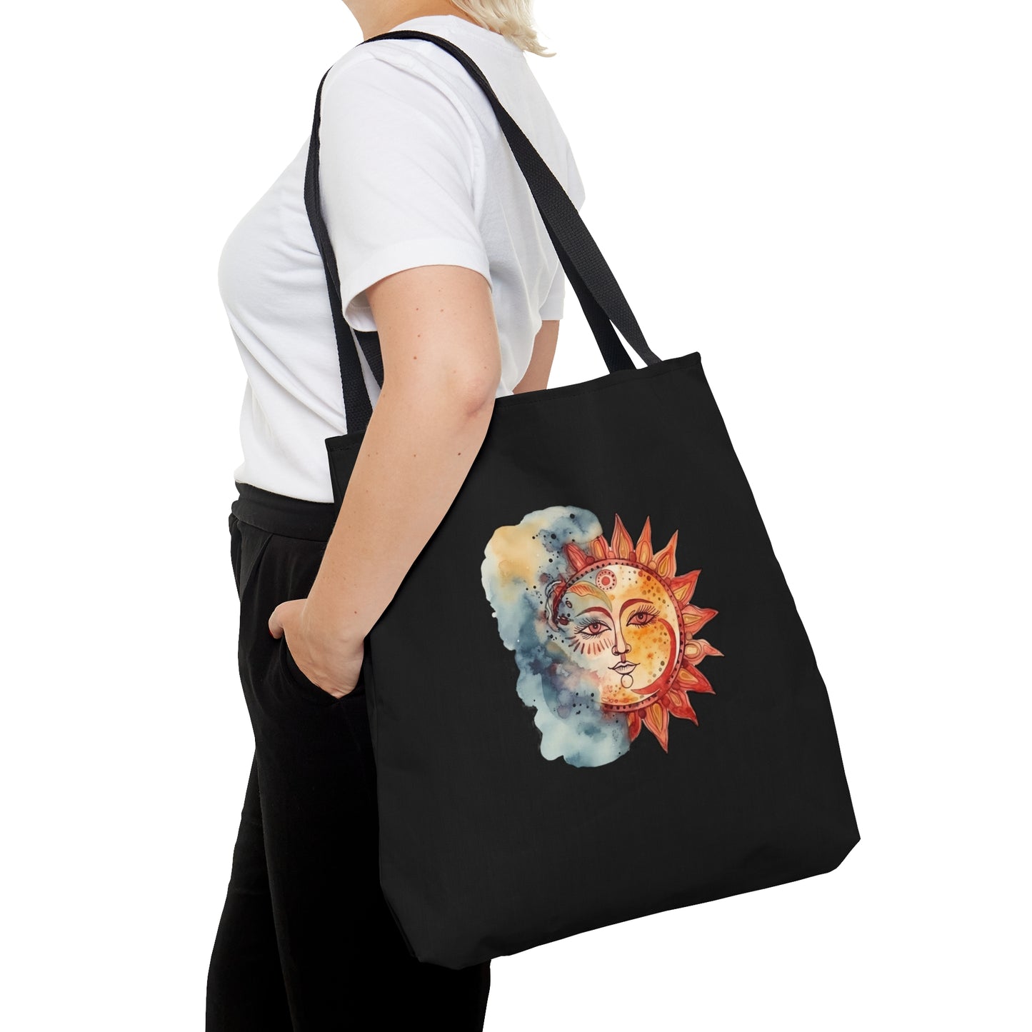 Sun and Watercolor Tote Bag