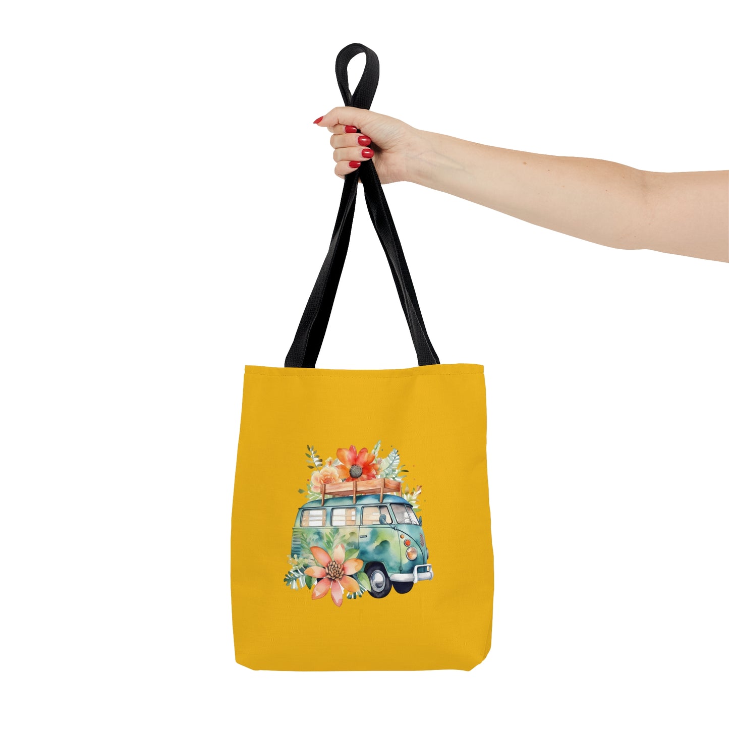 Flowered Bus Tote Bag