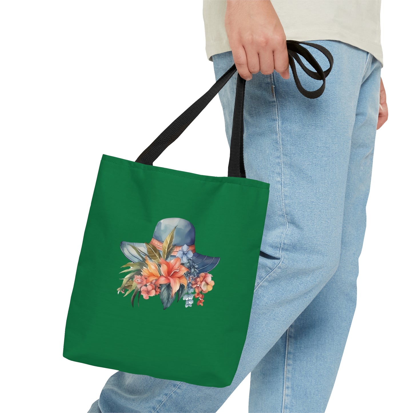 Hat and Flowers Tote Bag