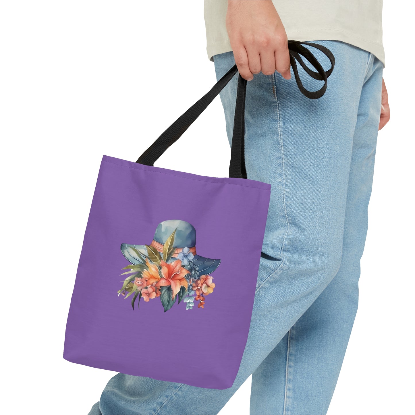 Hat and Flowers Tote Bag