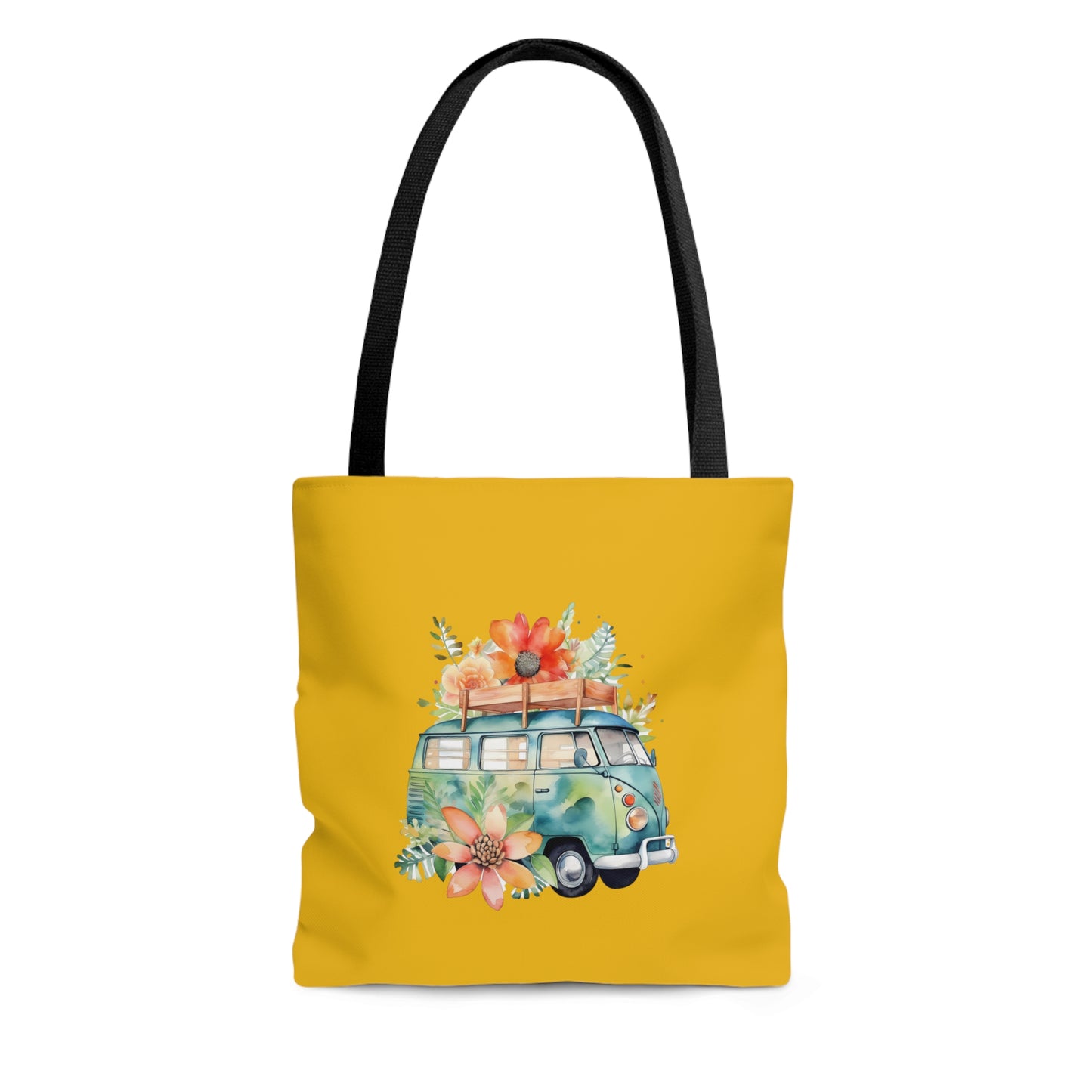 Flowered Bus Tote Bag