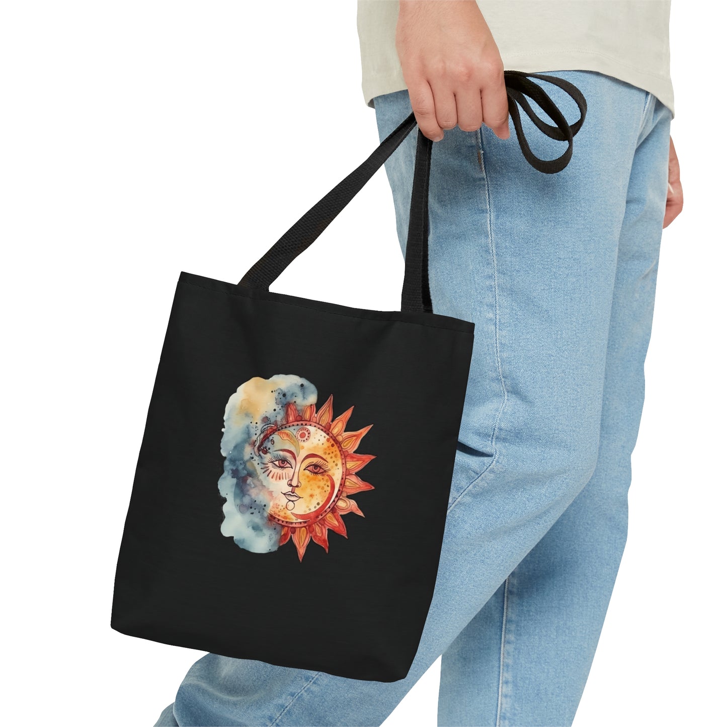 Sun and Watercolor Tote Bag