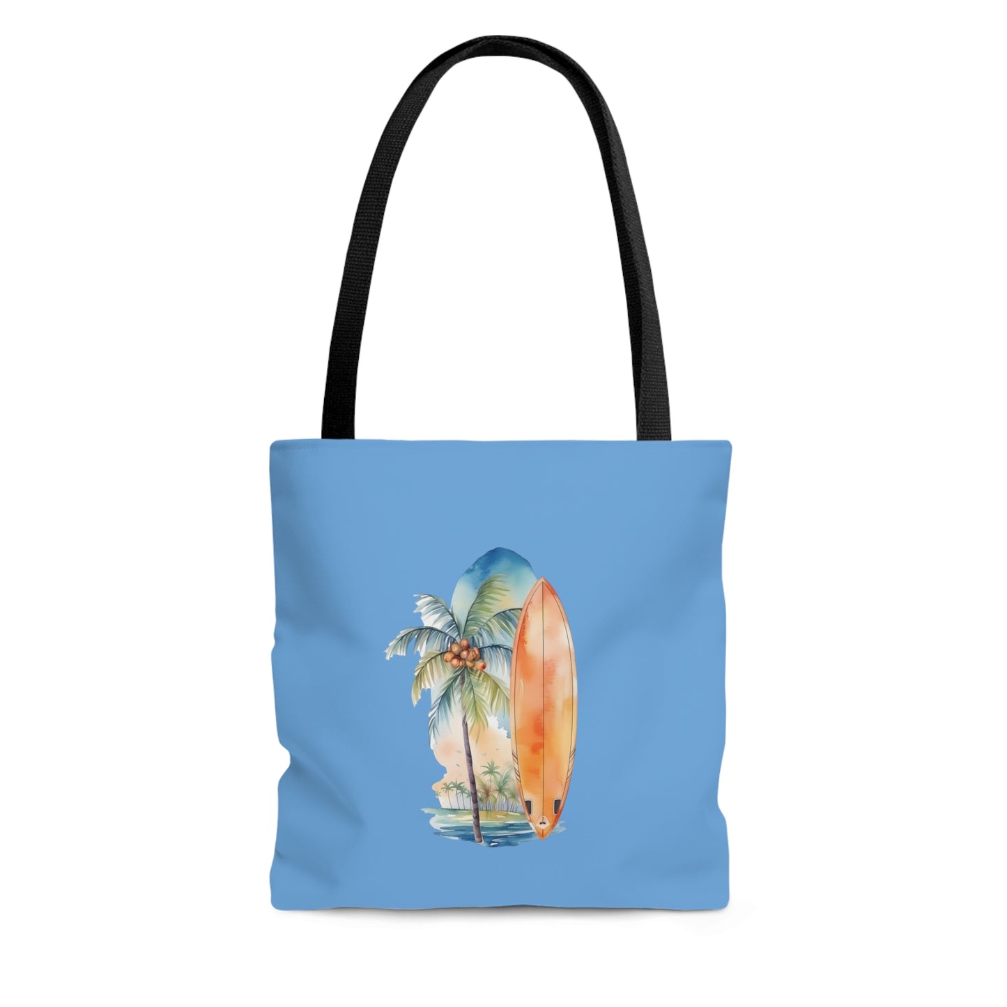 Palm Tree and Surfboard Tote Bag