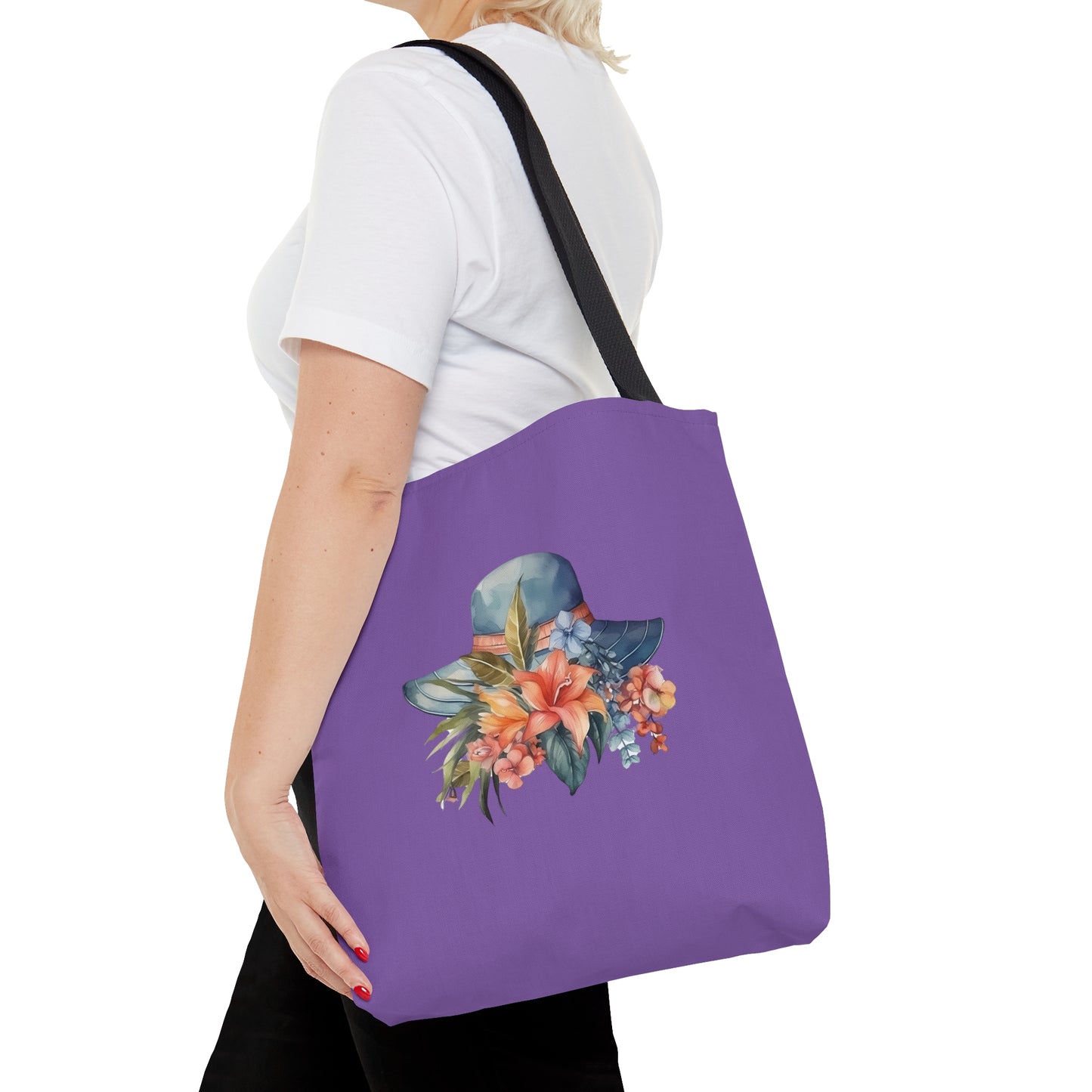 Hat and Flowers Tote Bag