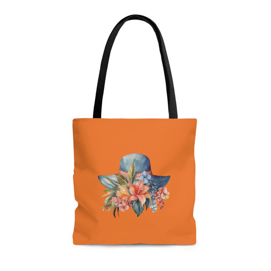 Hat and Flowers Tote Bag