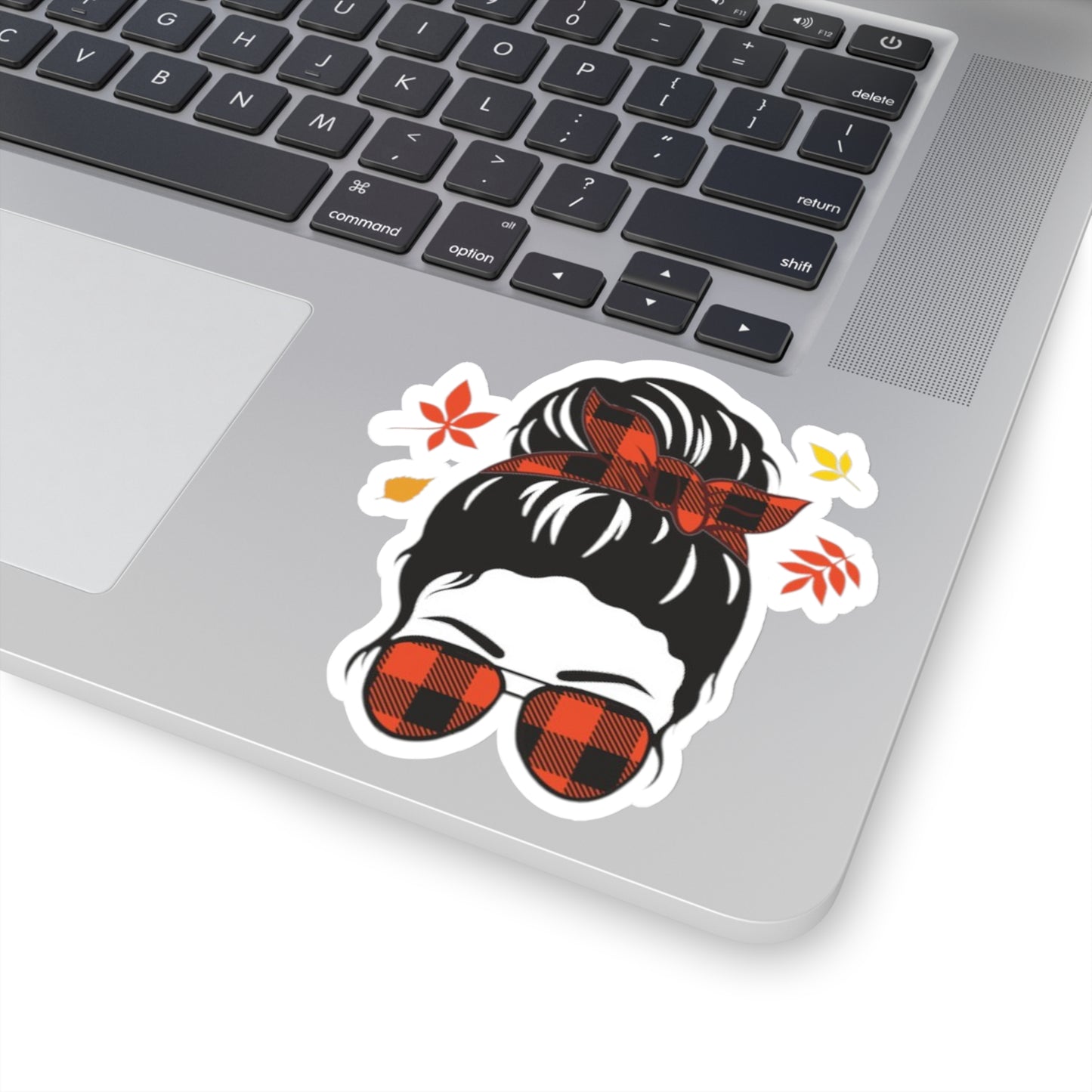 Fall Messy Bun Indoor Vinyl Sticker