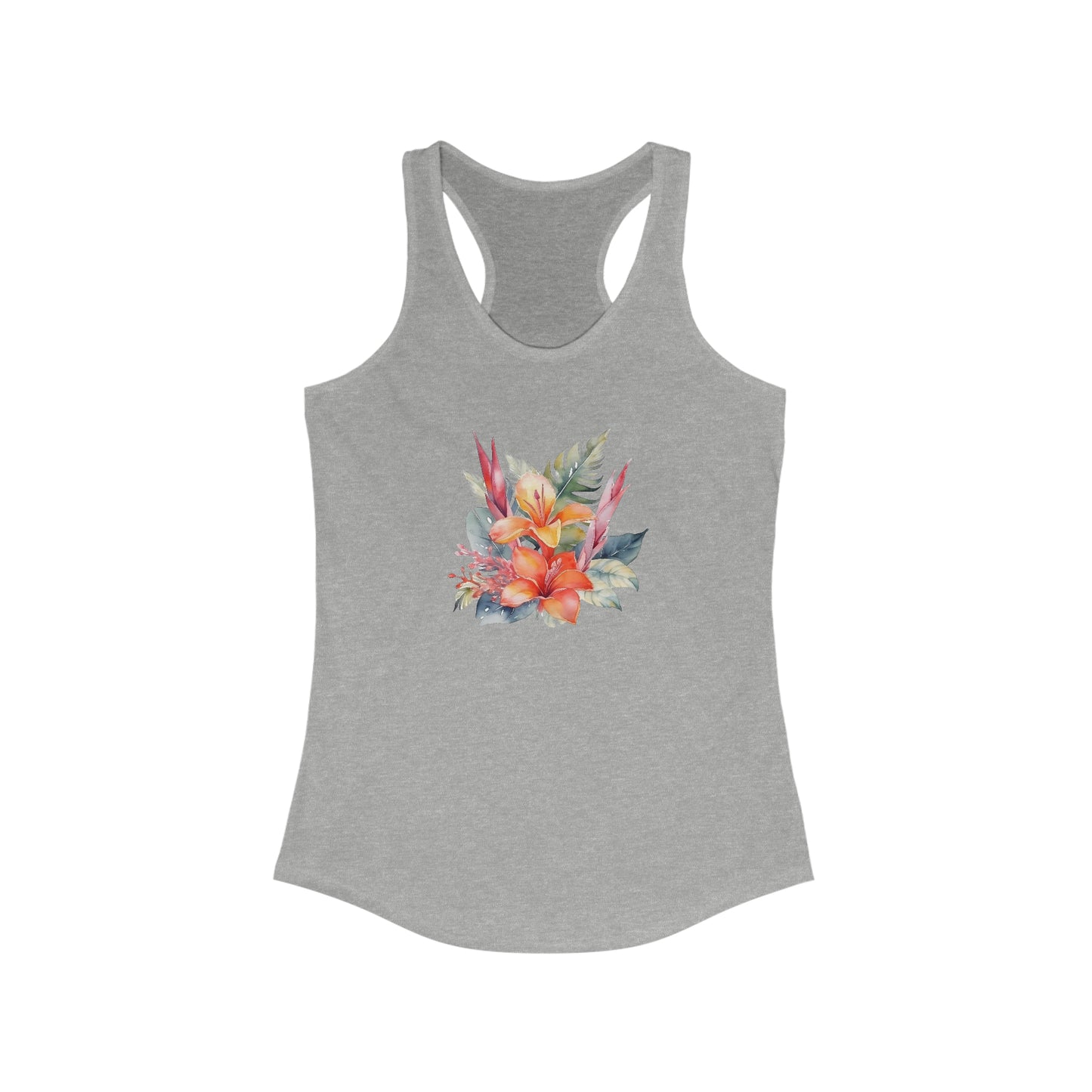 Beautiful Island Flowers Racerback Tank