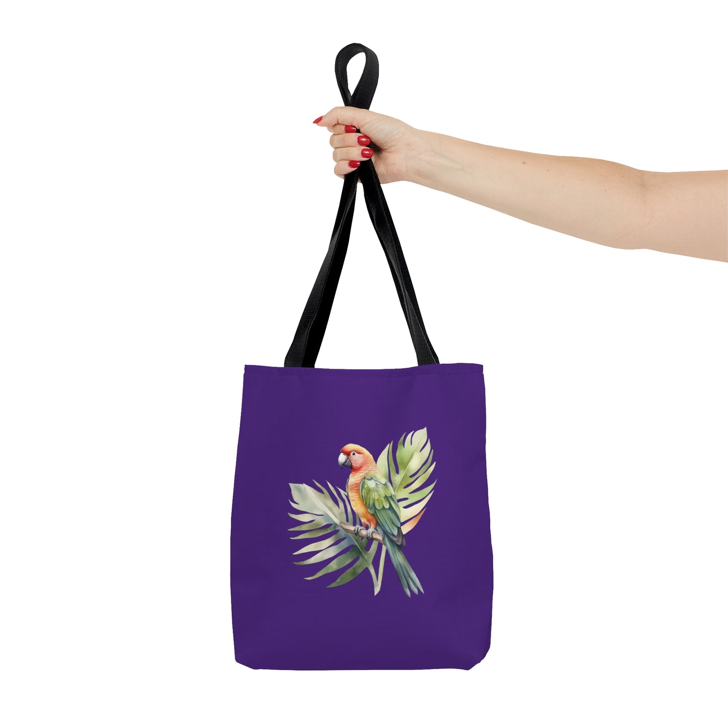 Parrot and Leaves Tote Bag