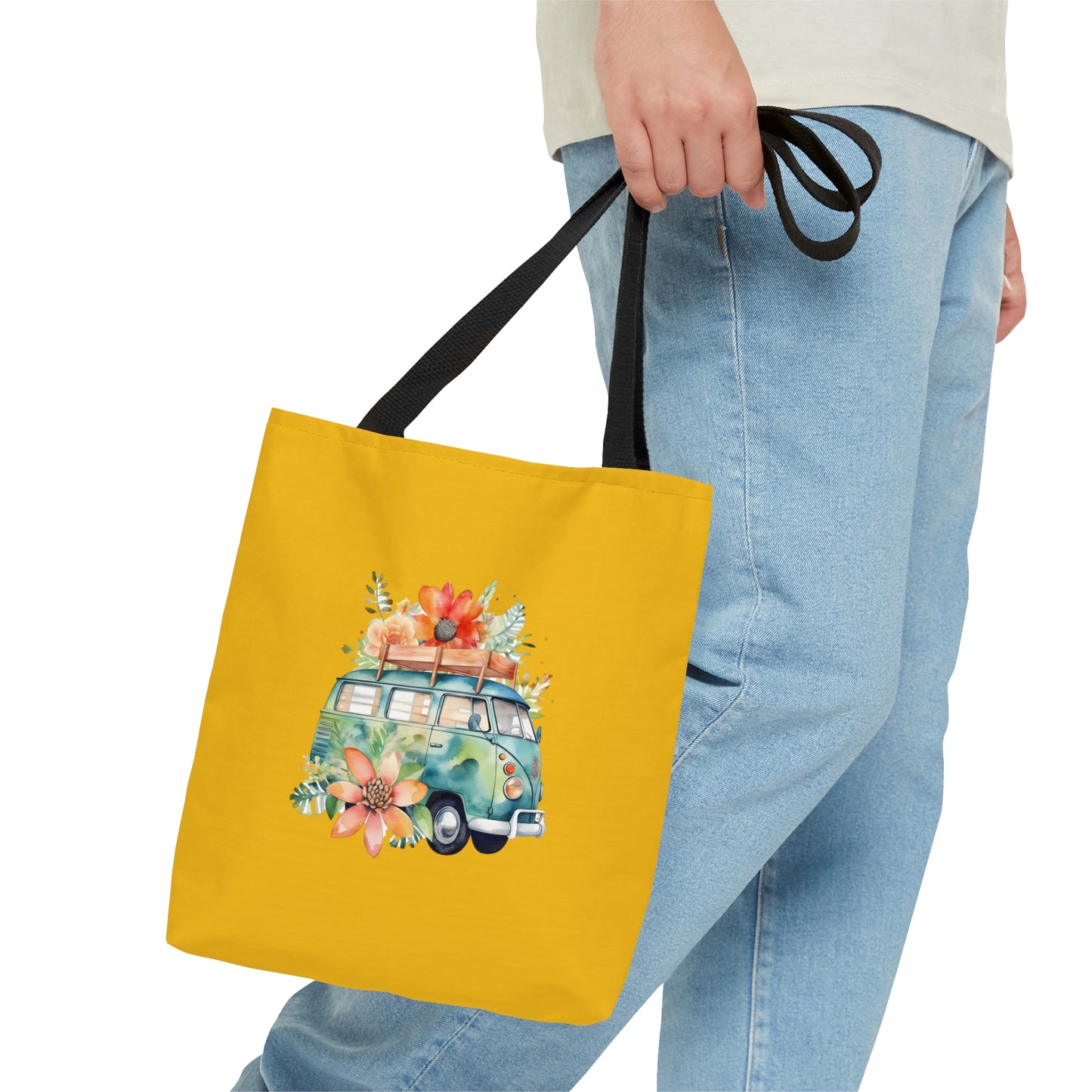 Flowered Bus Tote Bag