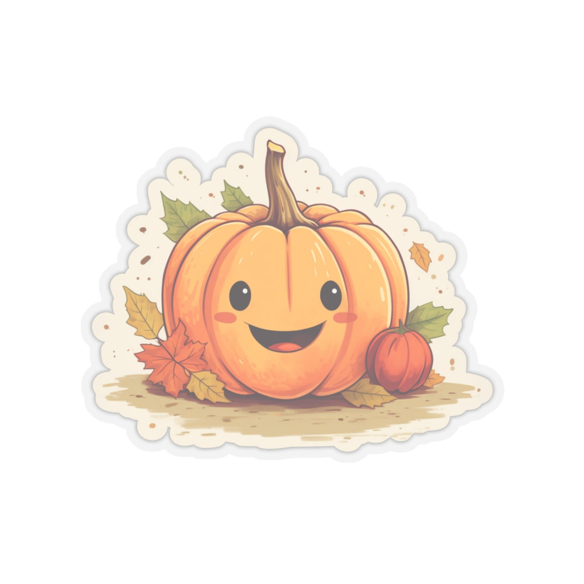 Fall Pumpkin Indoor Vinyl Sticker