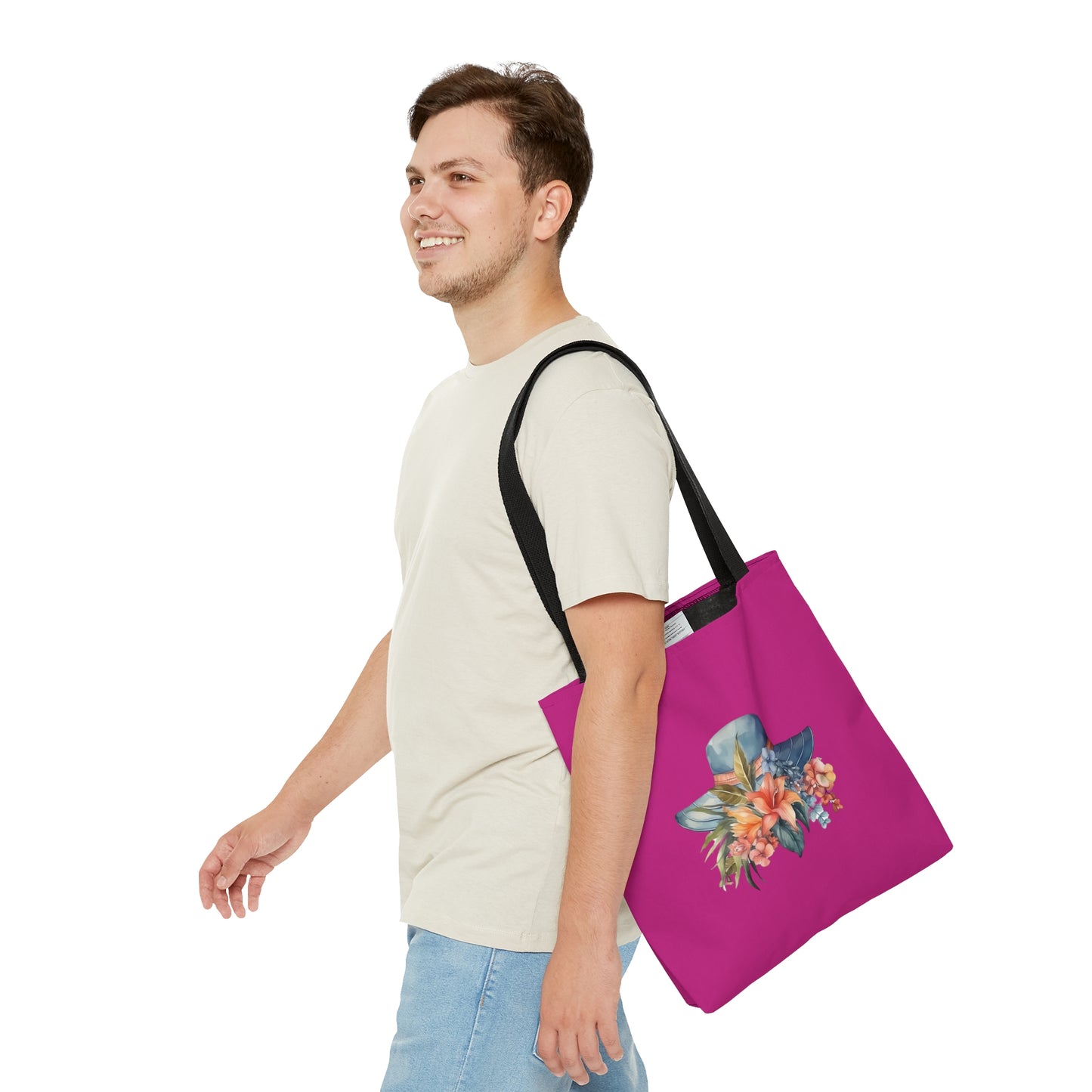 Hat and Flowers Tote Bag