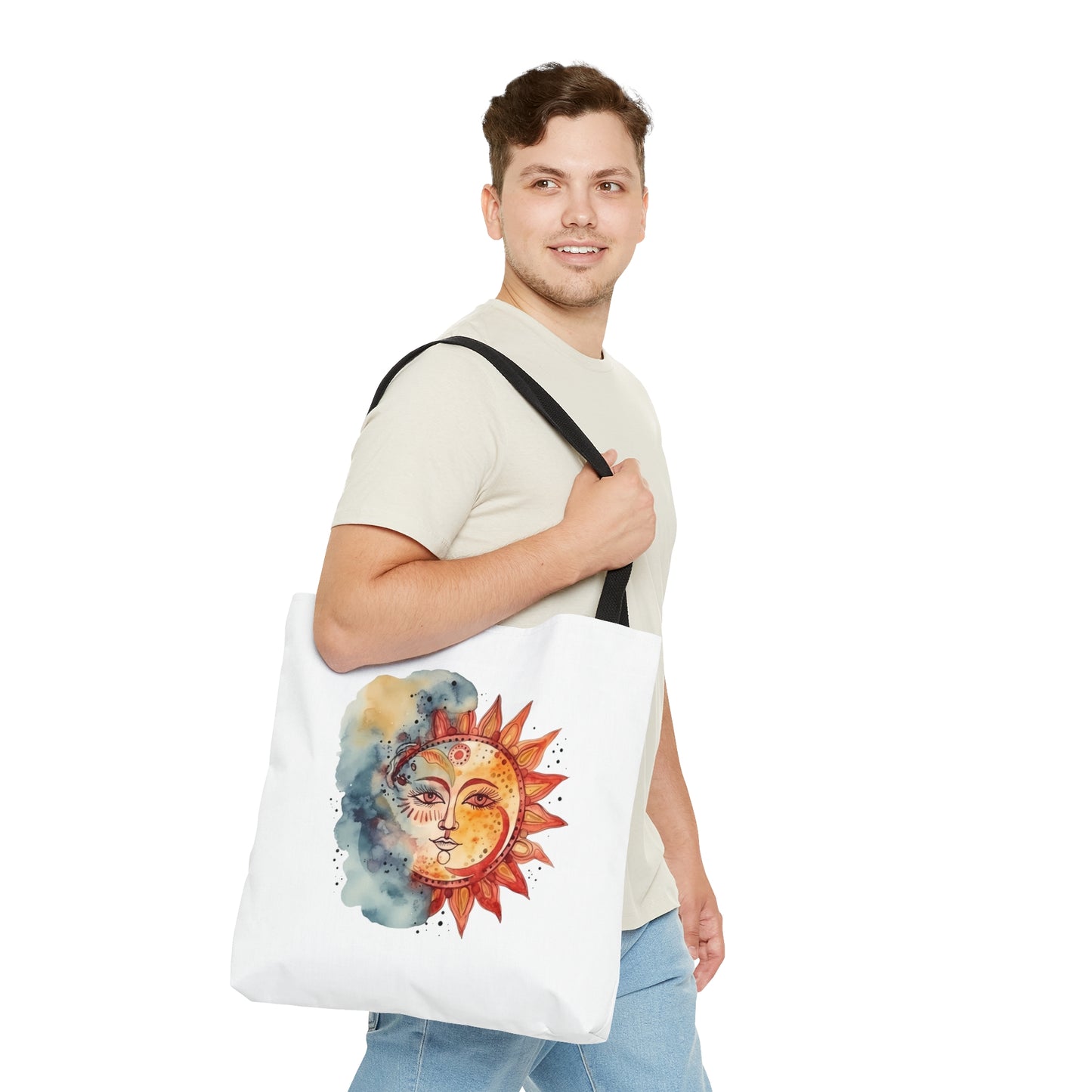 Sun and Watercolor Tote Bag