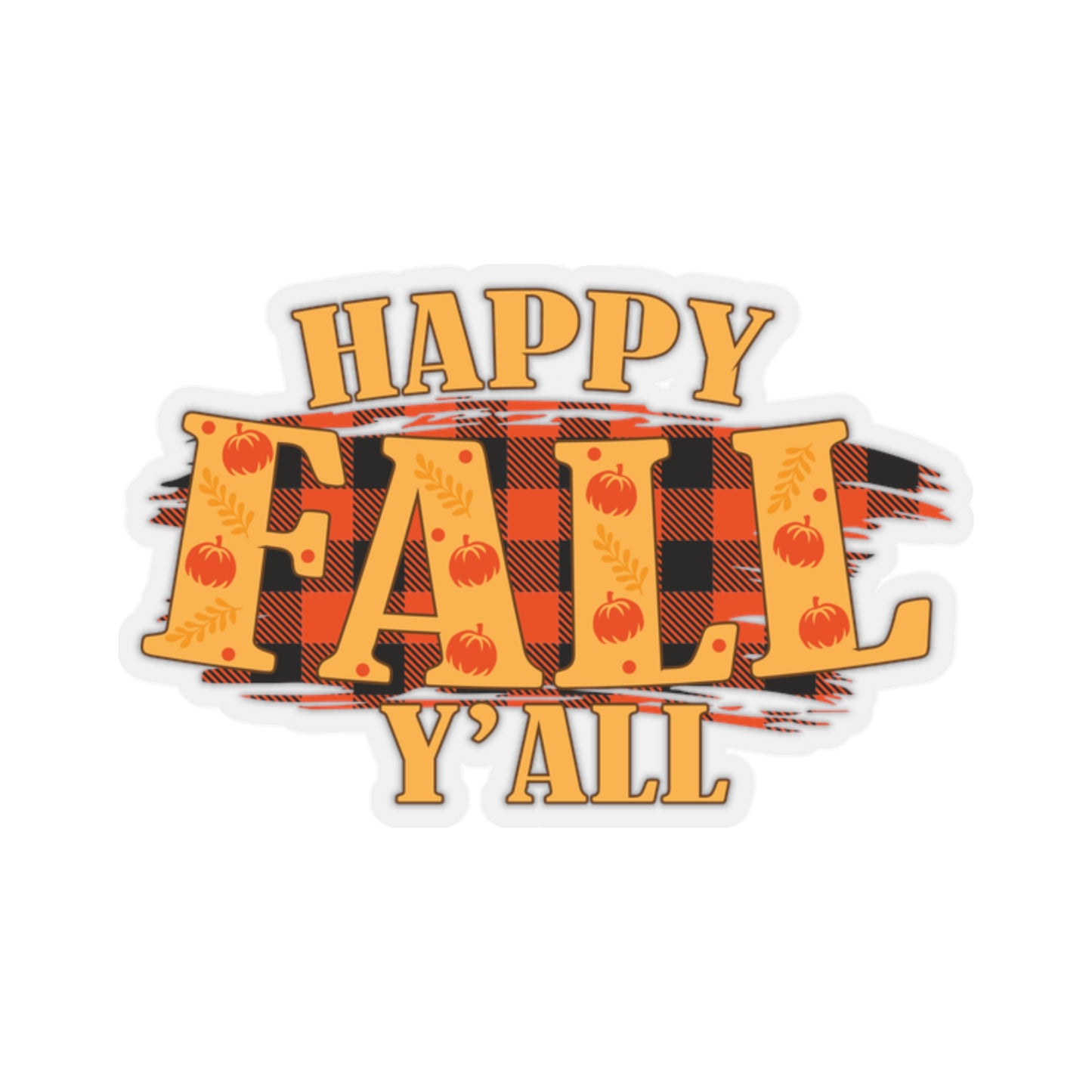 Happy Fall Y'all Indoor Vinyl Sticker