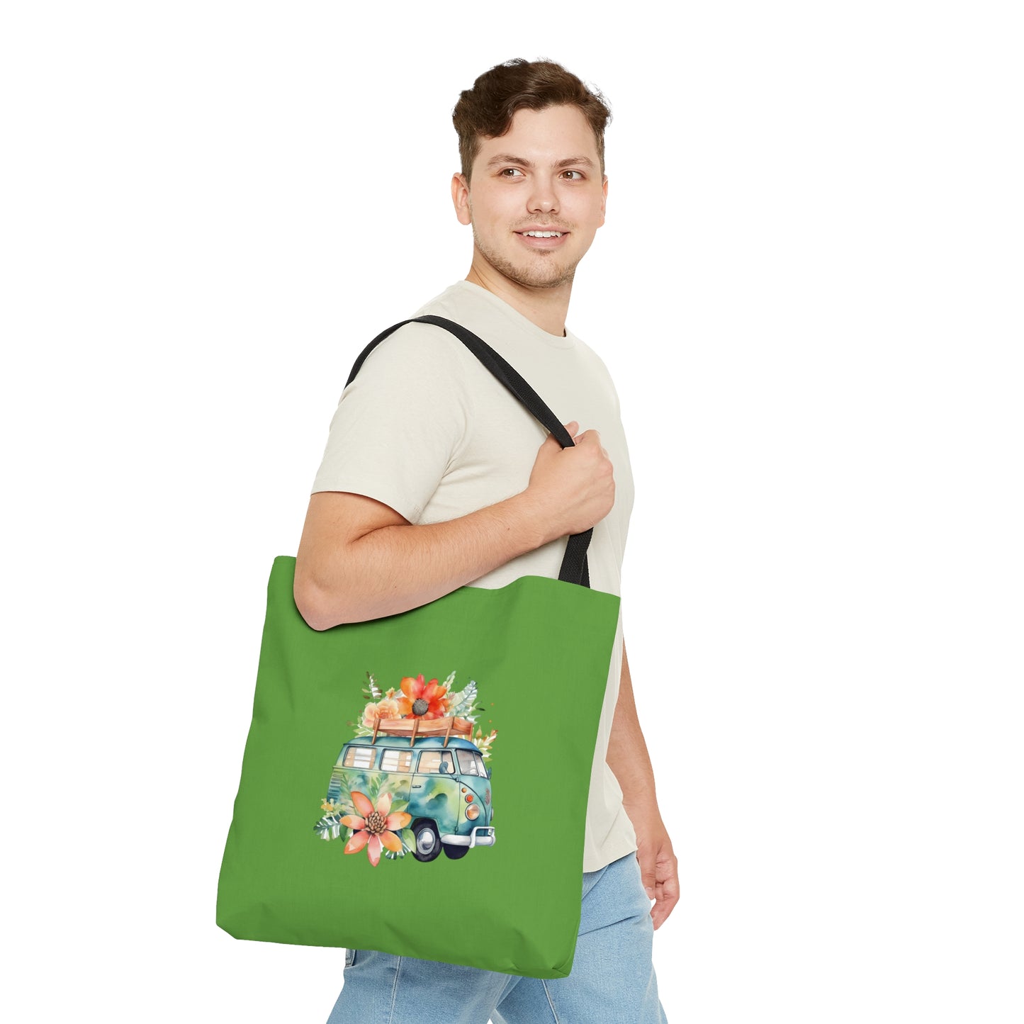 Flowered Bus Tote Bag