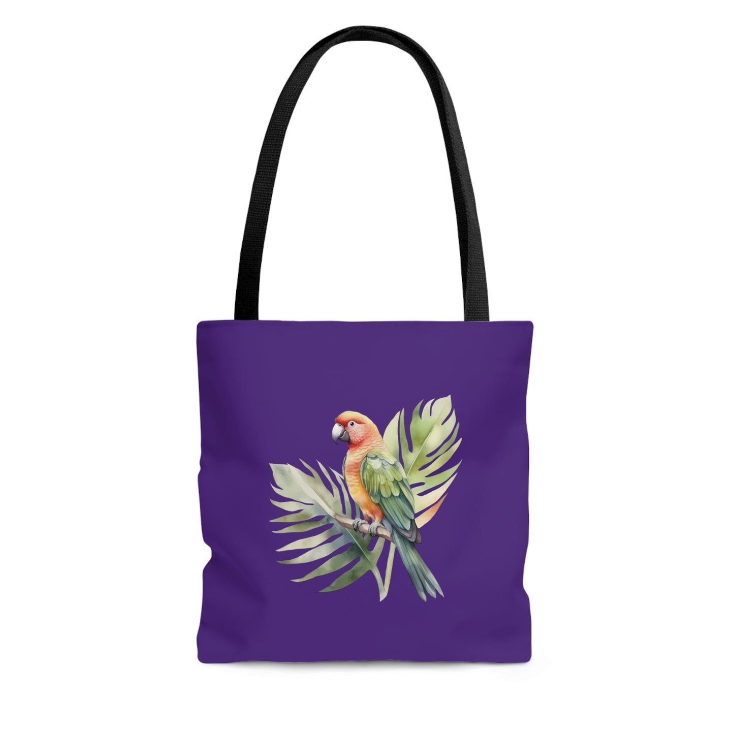 Parrot and Leaves Tote Bag