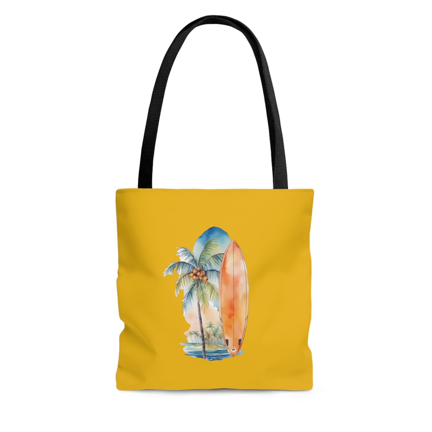 Palm Tree and Surfboard Tote Bag