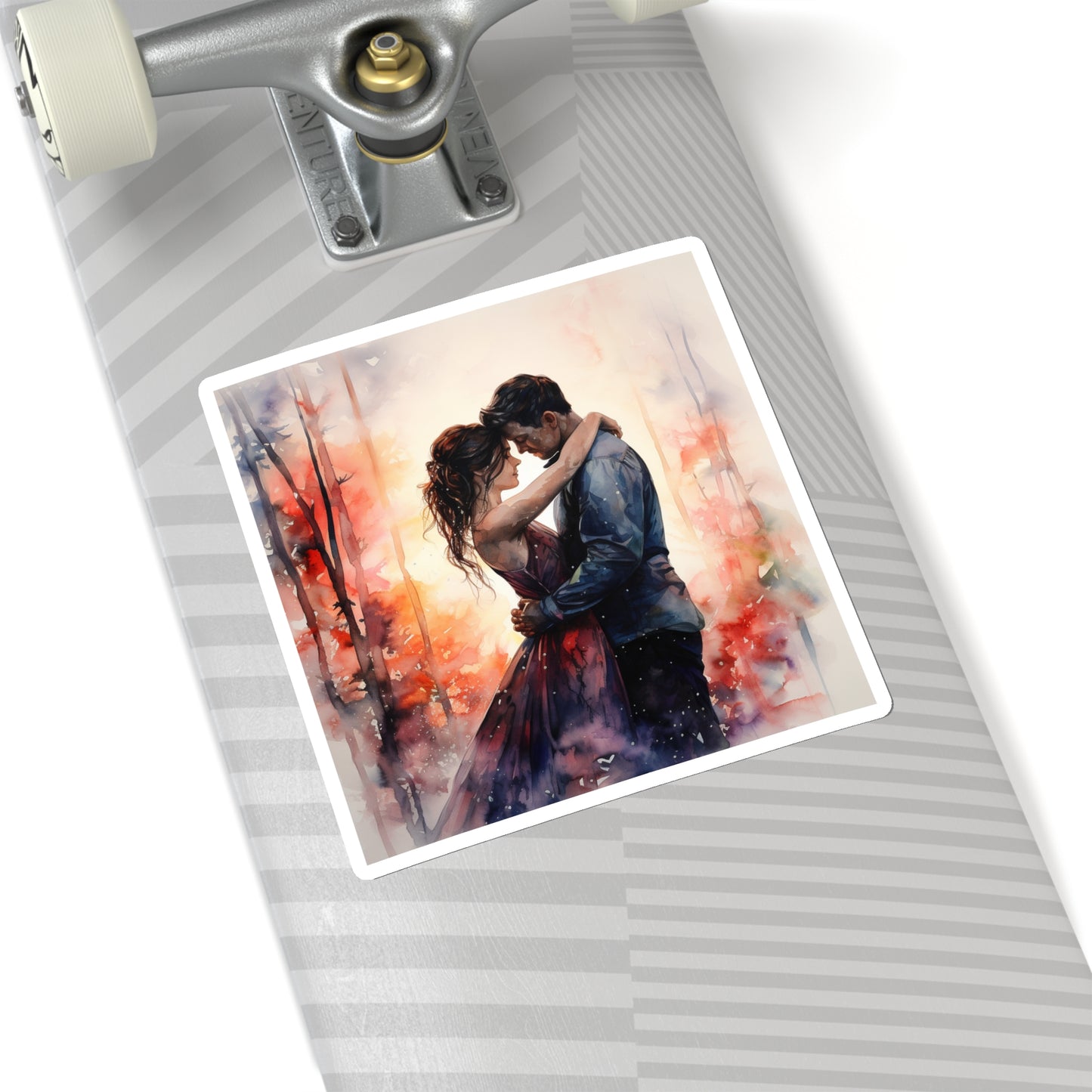 Embracing Couple Indoor Vinyl Sticker