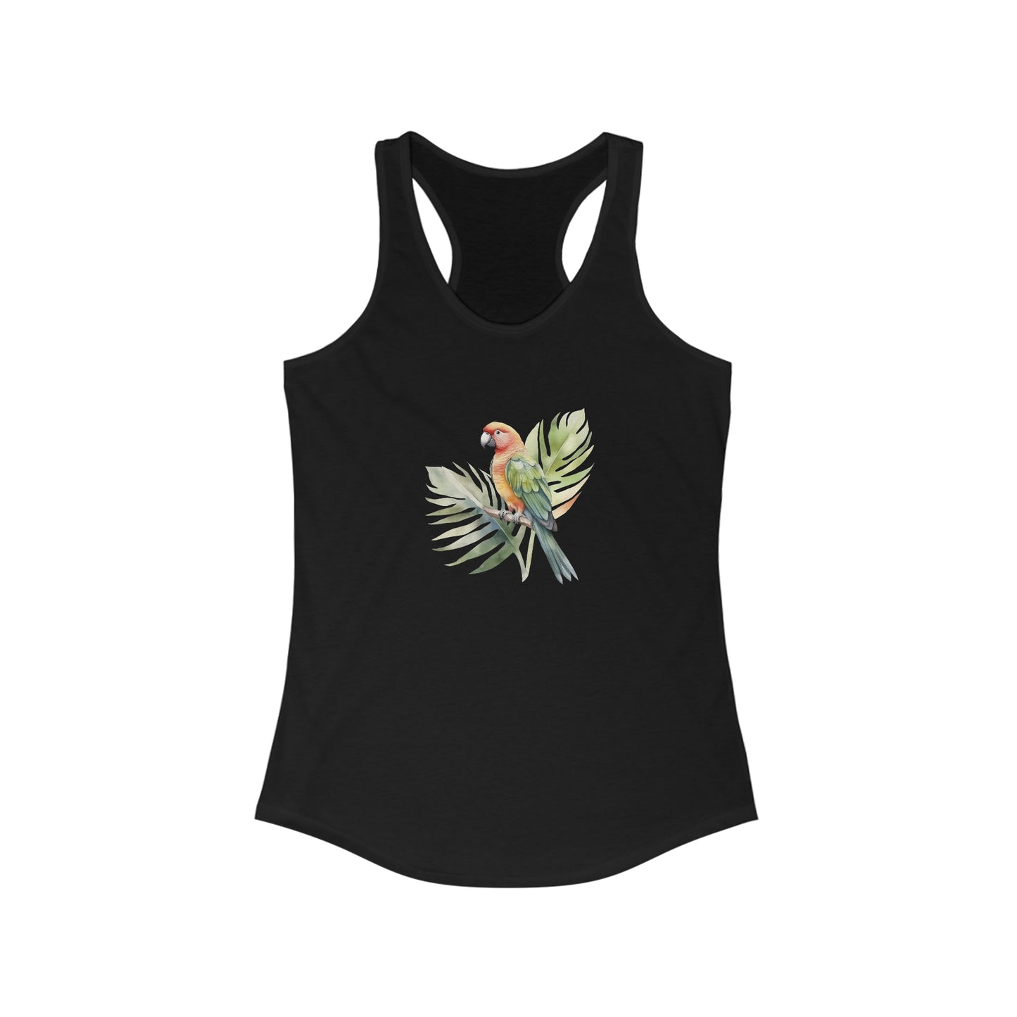 Parrot and Leaves Racerback Tank