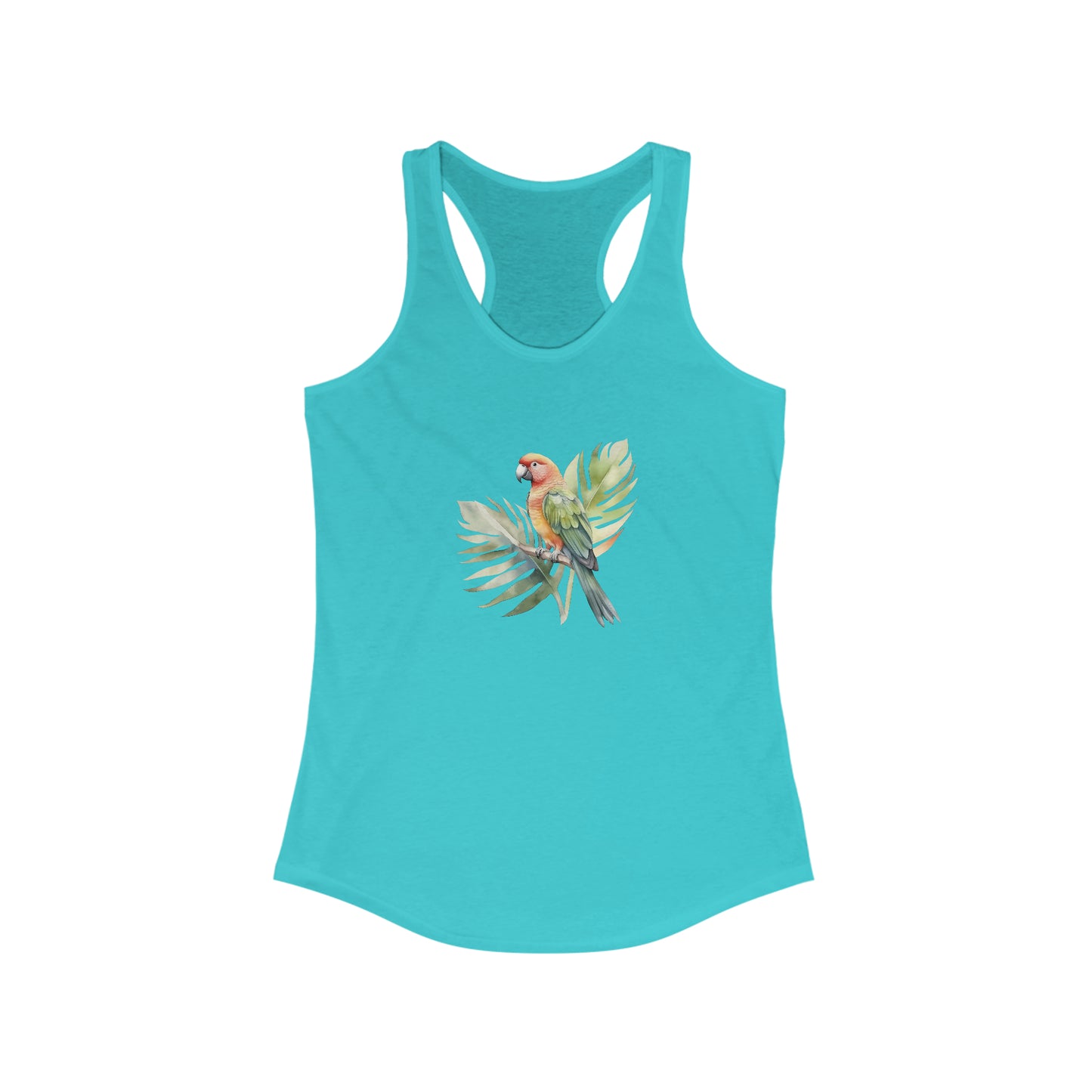 Parrot and Leaves Racerback Tank