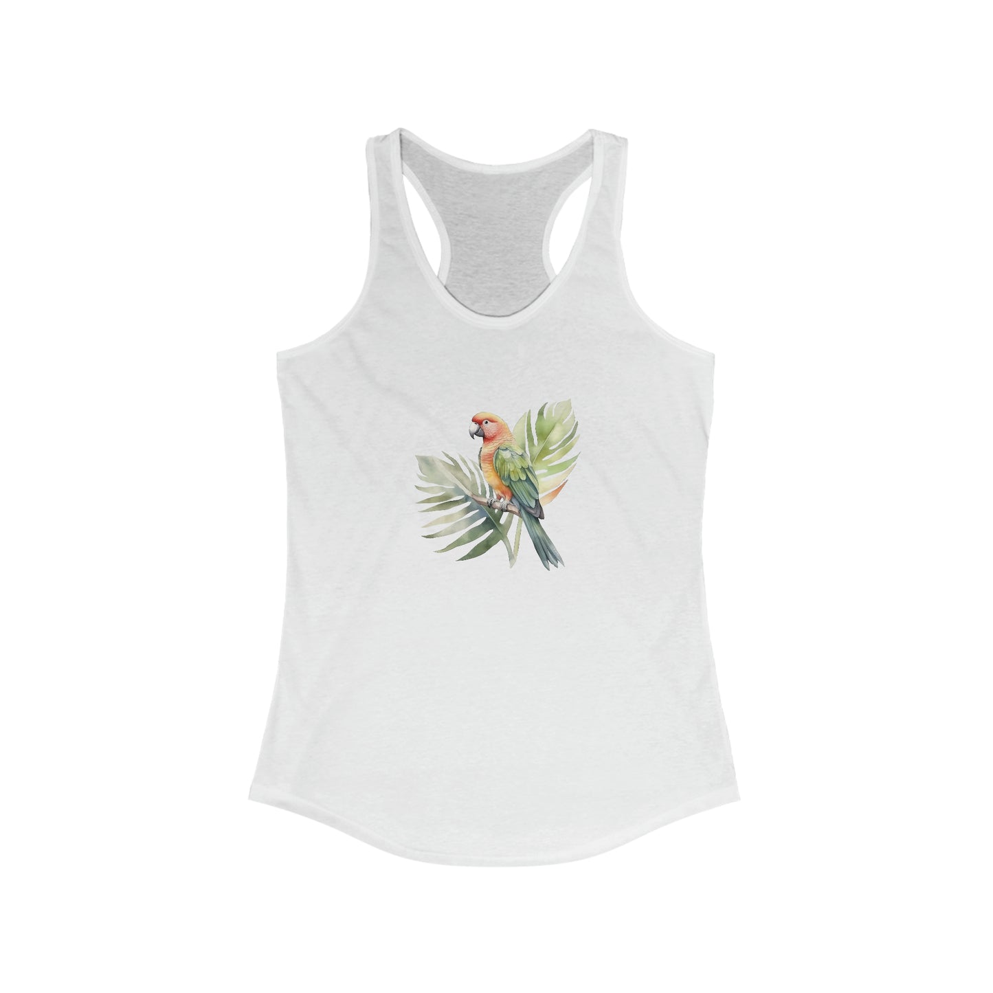 Parrot and Leaves Racerback Tank