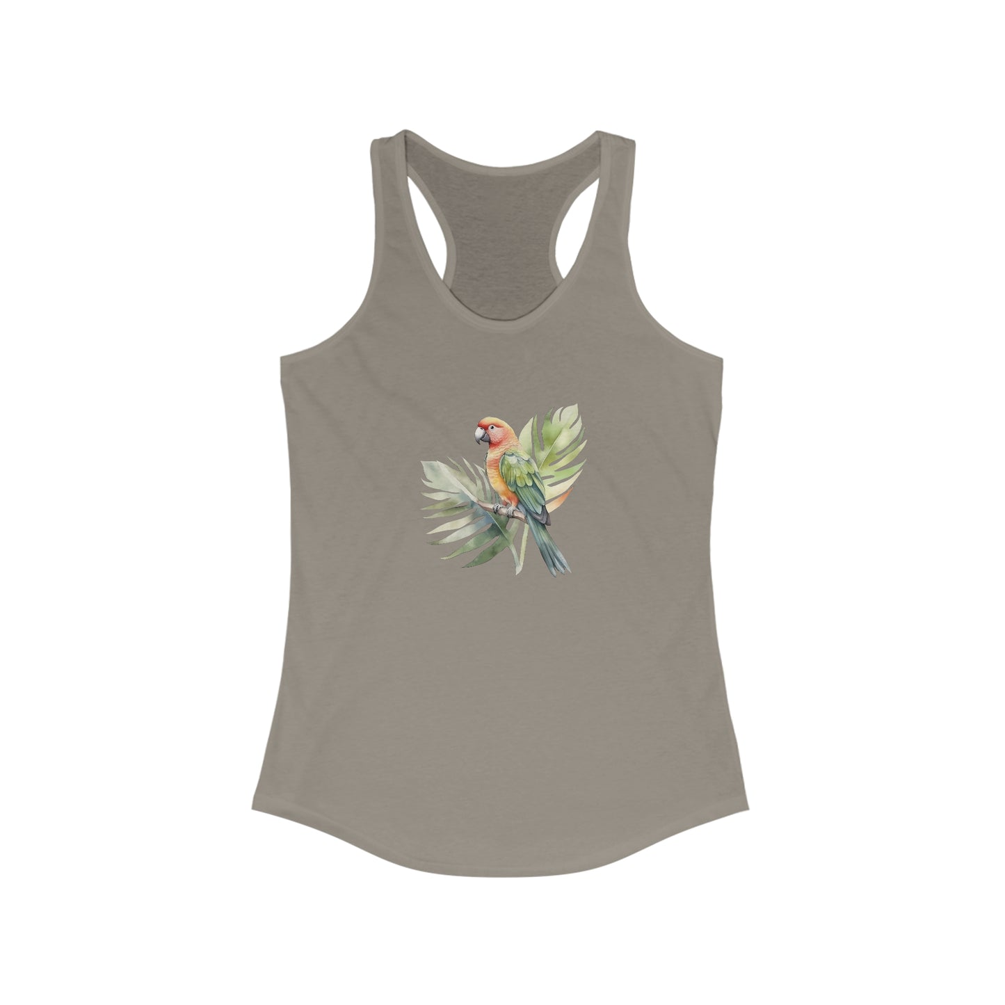 Parrot and Leaves Racerback Tank