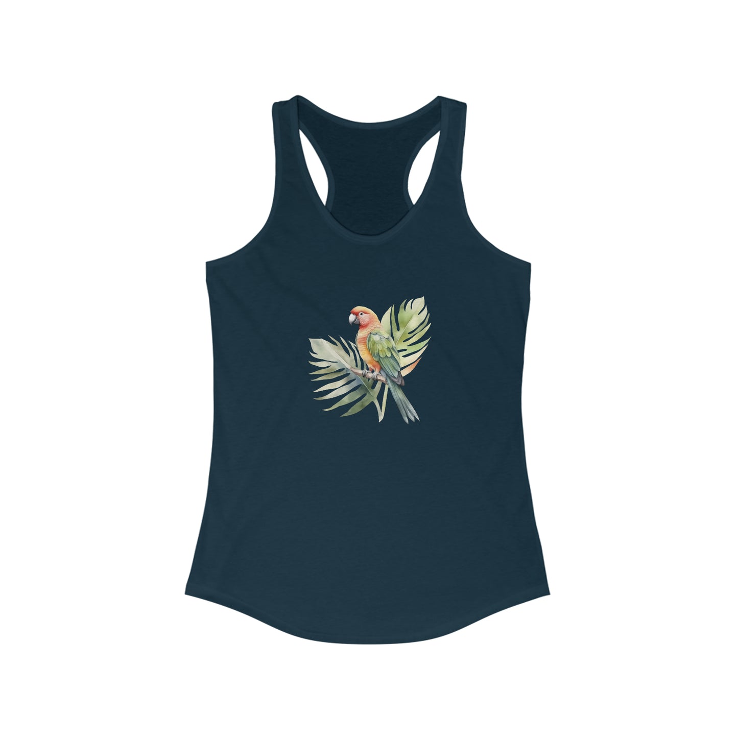 Parrot and Leaves Racerback Tank